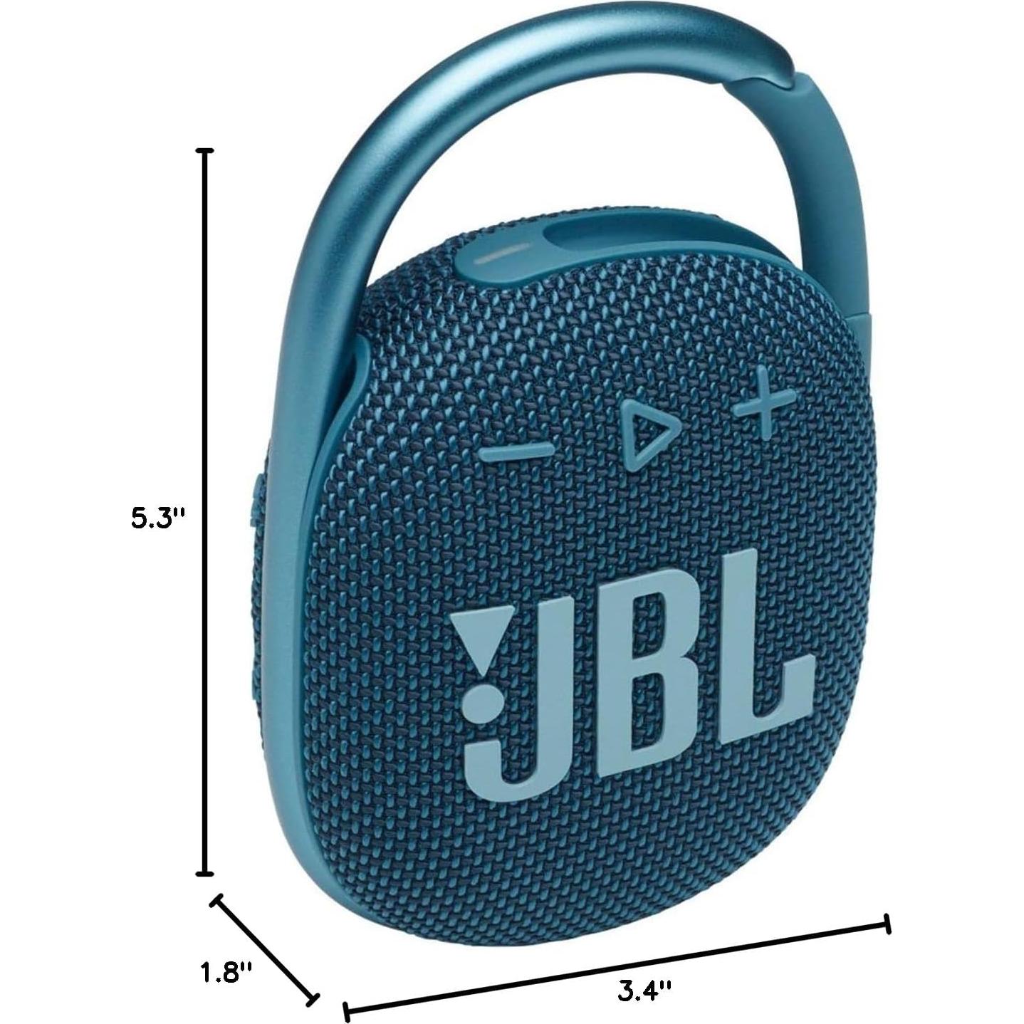 Altavoz Bluetooth JBL Clip 4 - Impermeable, 10 horas, Azul