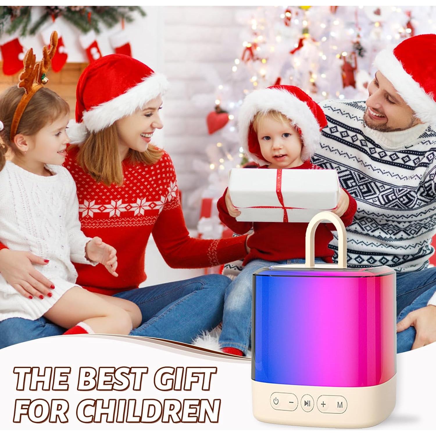 Mini Máquina de Karaoke DRSYXCS con 2 Micrófonos Inalámbricos