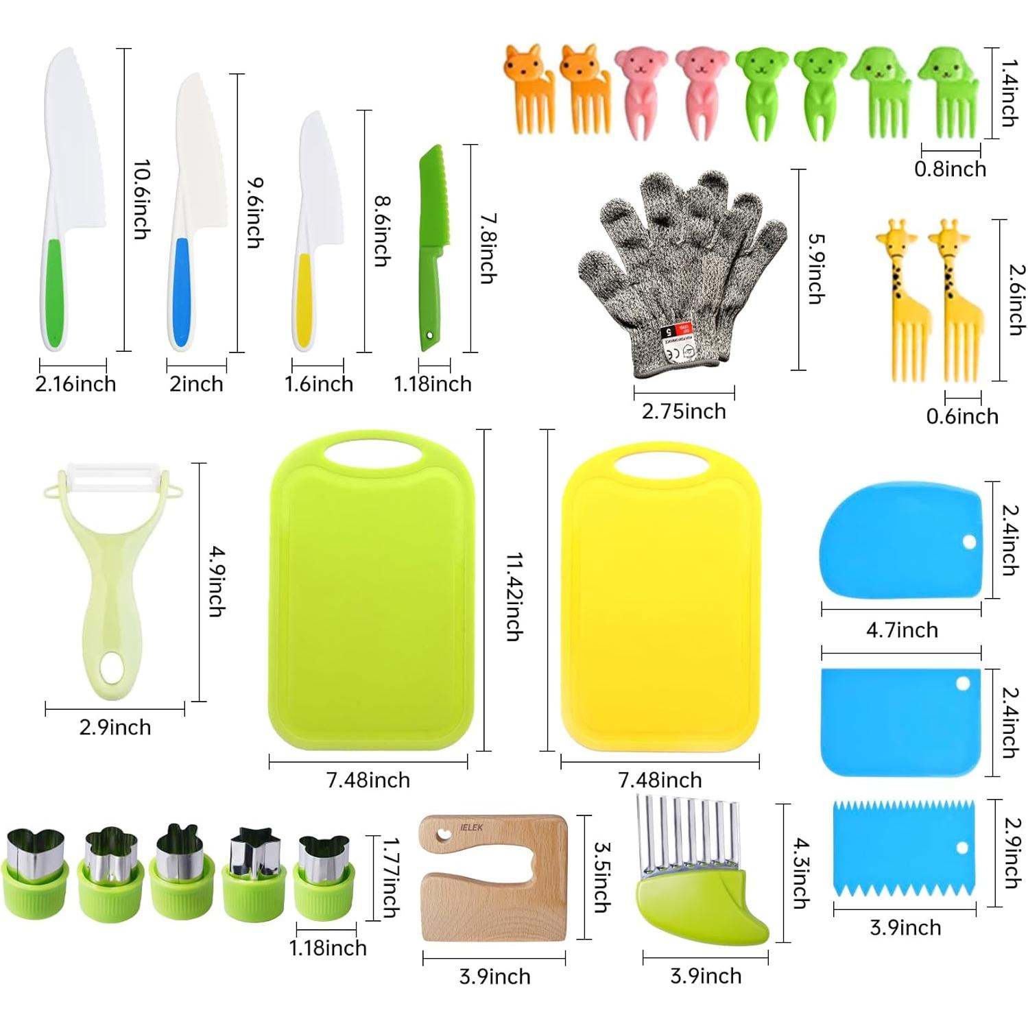 Juego de cuchillos para niños Ielek - Cocina segura 4 piezas