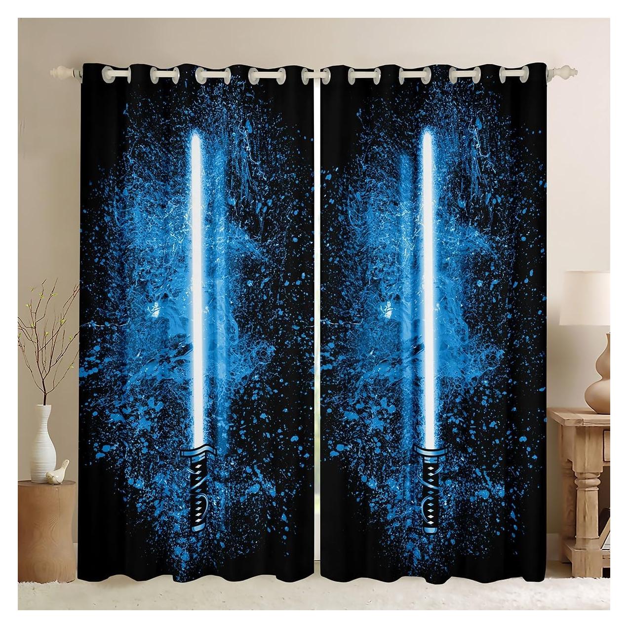 Cortinas Feelyou 96.5x114.3 cm Azul 2 Paneles Modernas Aislantes