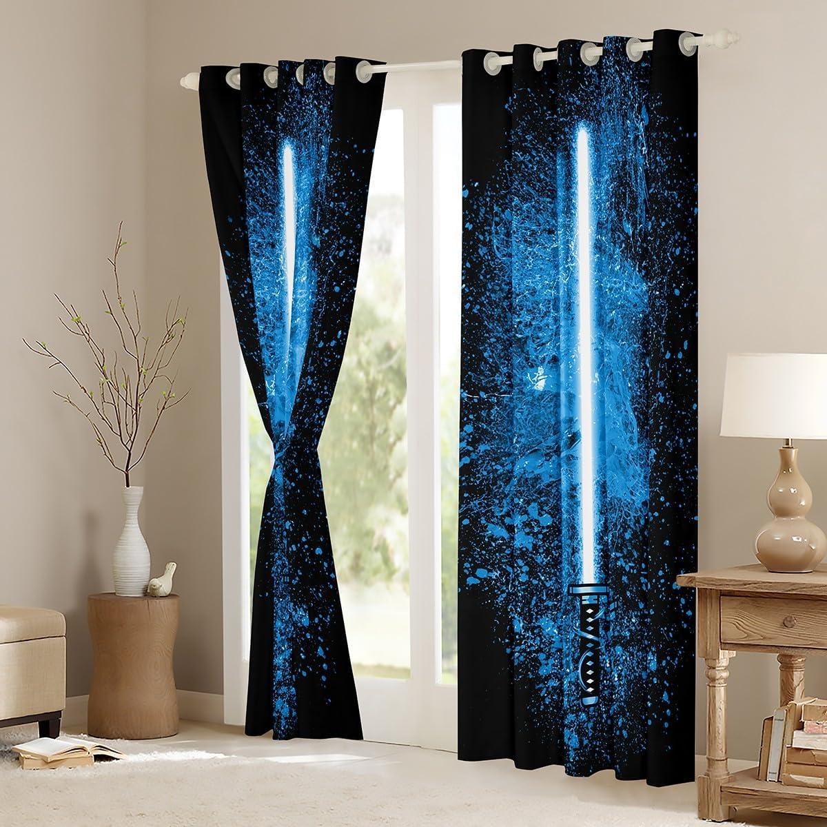 Cortinas Feelyou 96.5x114.3 cm Azul 2 Paneles Modernas Aislantes