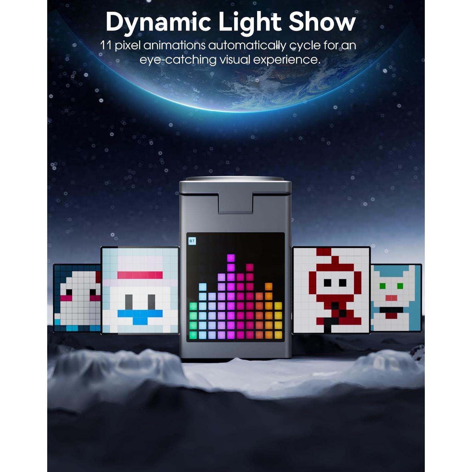 Cargador Inalámbrico 3-en-1 Vivilumens con Altavoz y Reloj