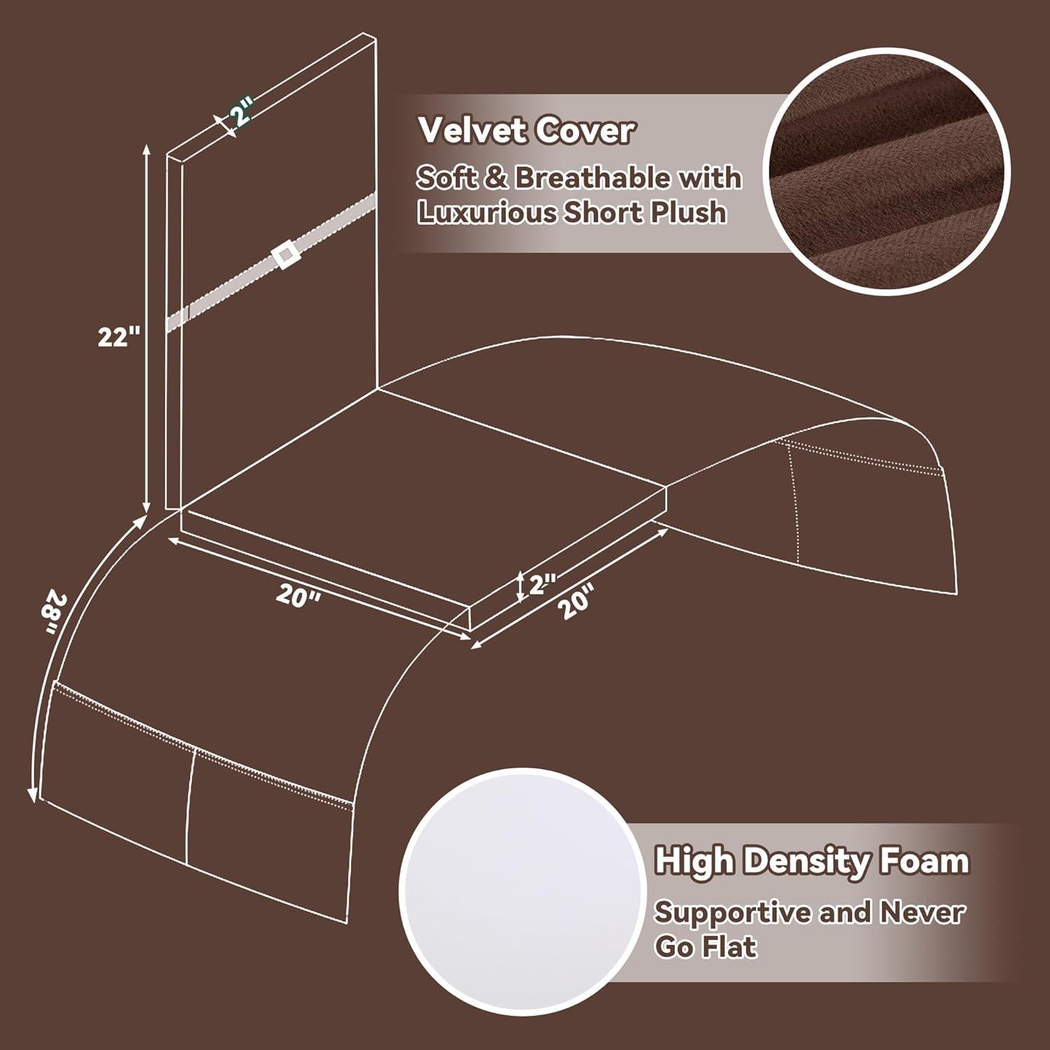 Cojín Reclinable HOMBYS con Soporte Lumbar y Funda