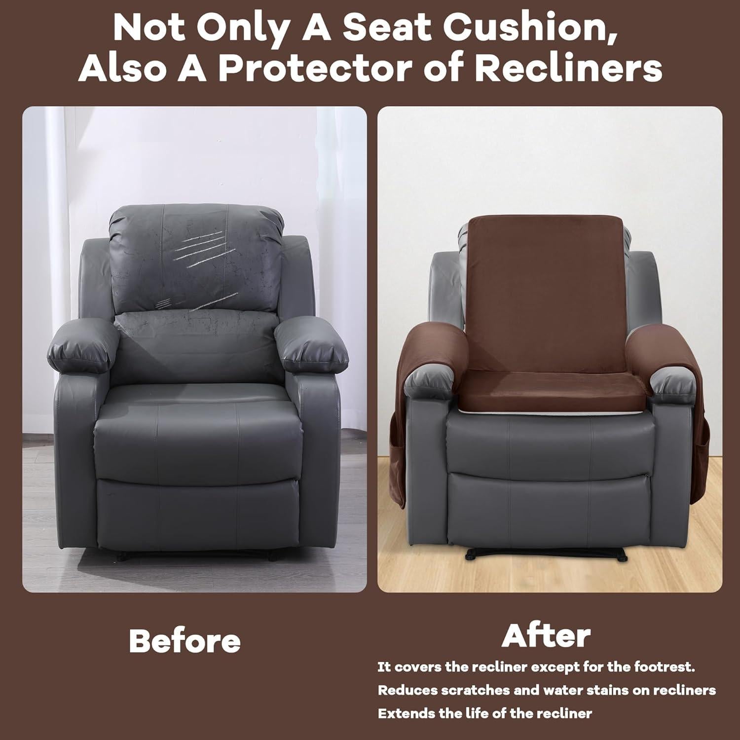 Cojín Reclinable HOMBYS con Soporte Lumbar y Funda