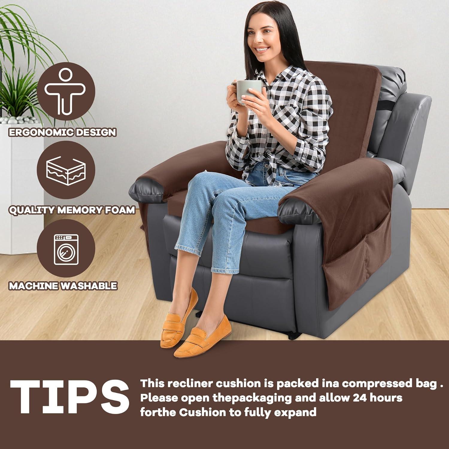 Cojín Reclinable HOMBYS con Soporte Lumbar y Funda