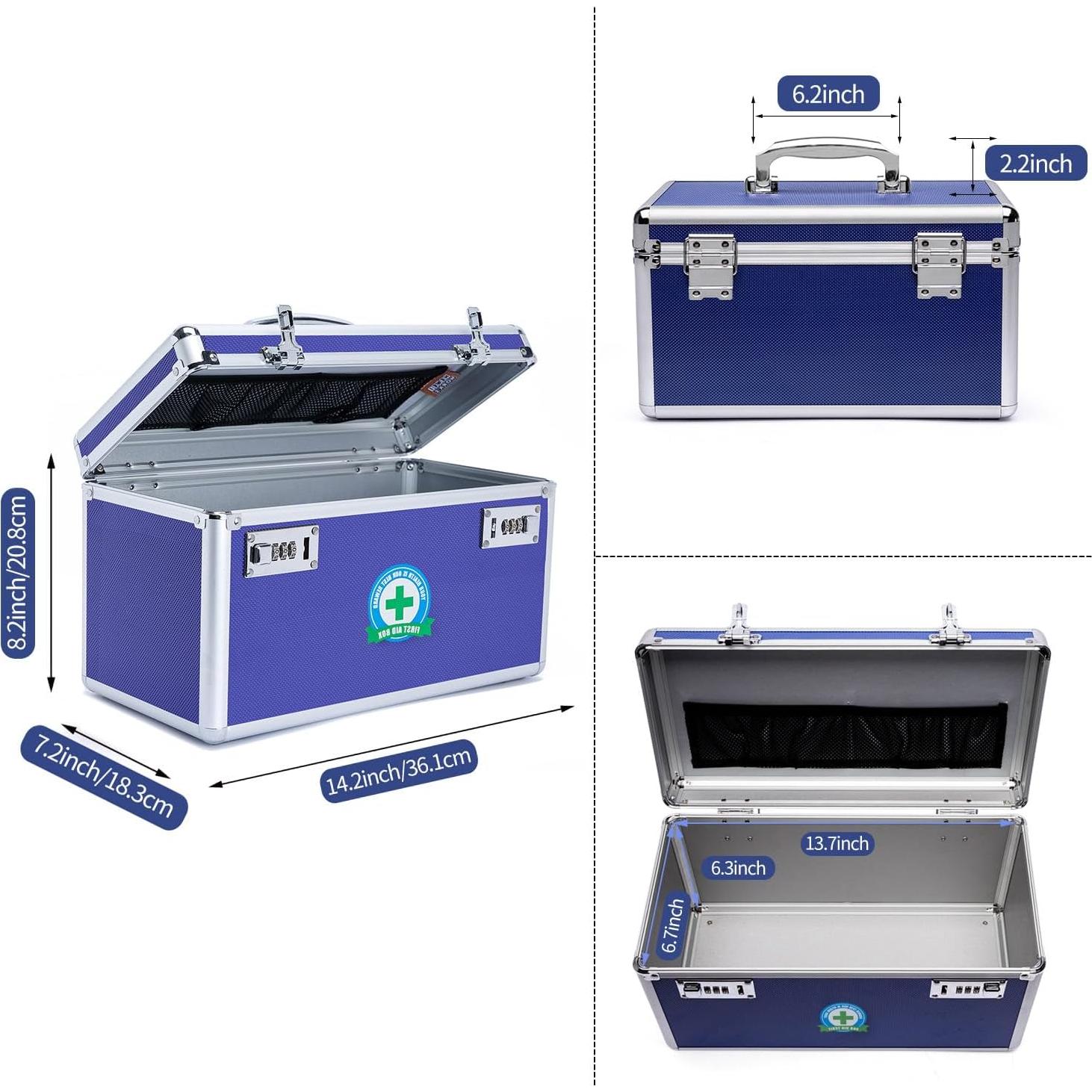 Caja de Medicamentos HEWEI WORKS Cerrable 36x18x21cm Azul