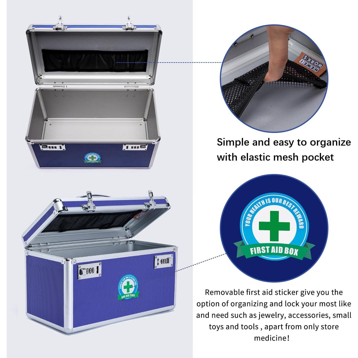 Caja de Medicamentos HEWEI WORKS Cerrable 36x18x21cm Azul