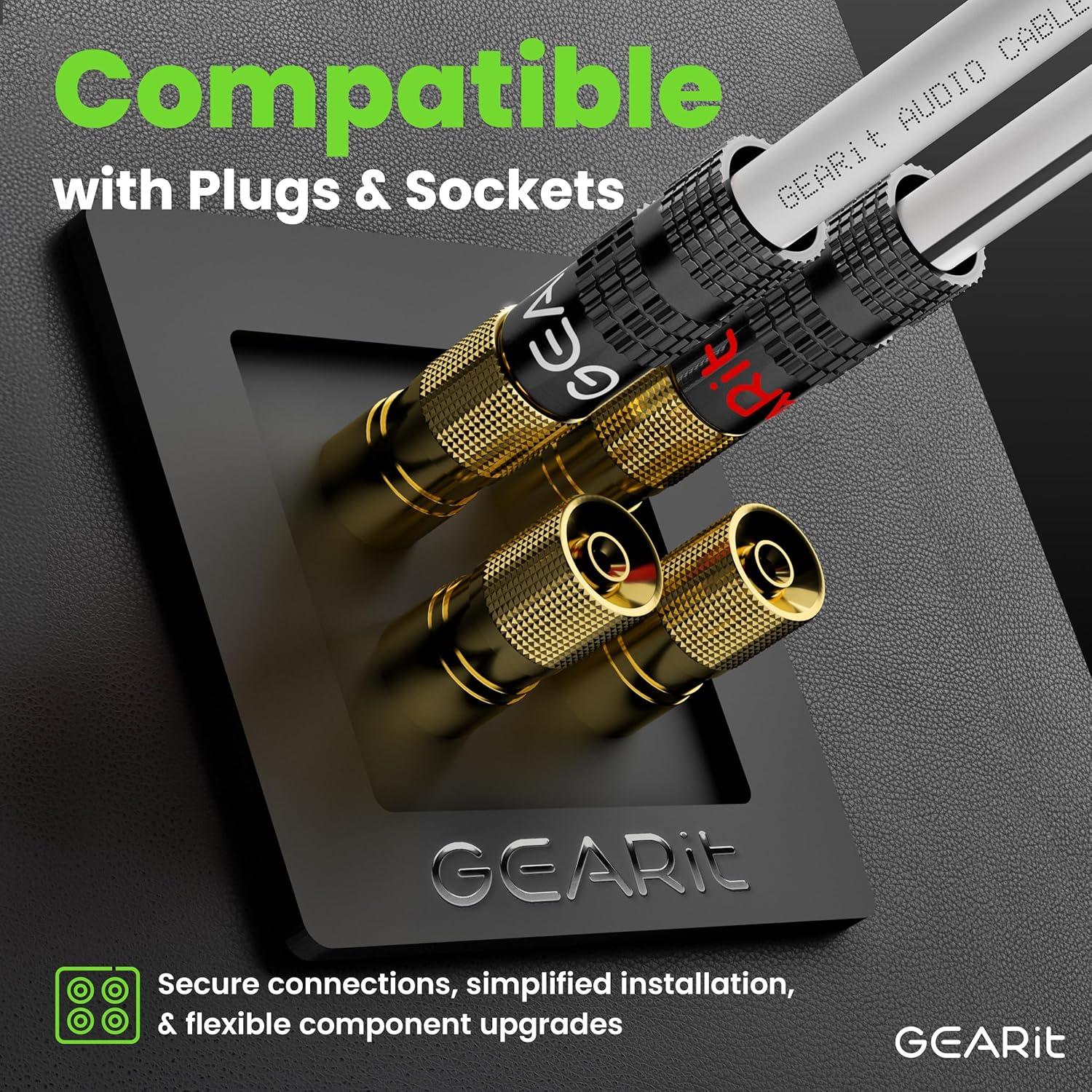 Cable de altavoz GearIT Pro 12AWG 30,48m Blanco