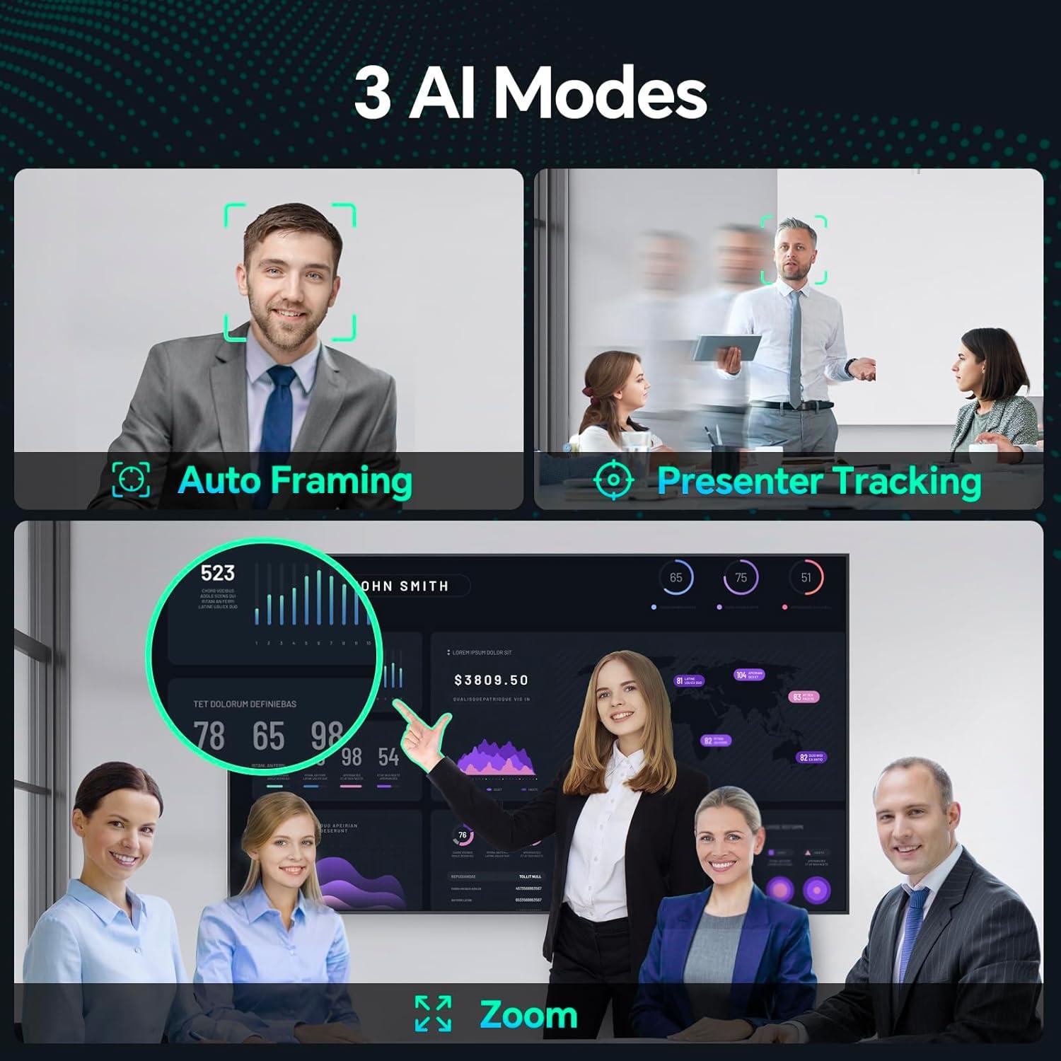 Cámara web 4K N newline NewEye 61 con AI y micrófono