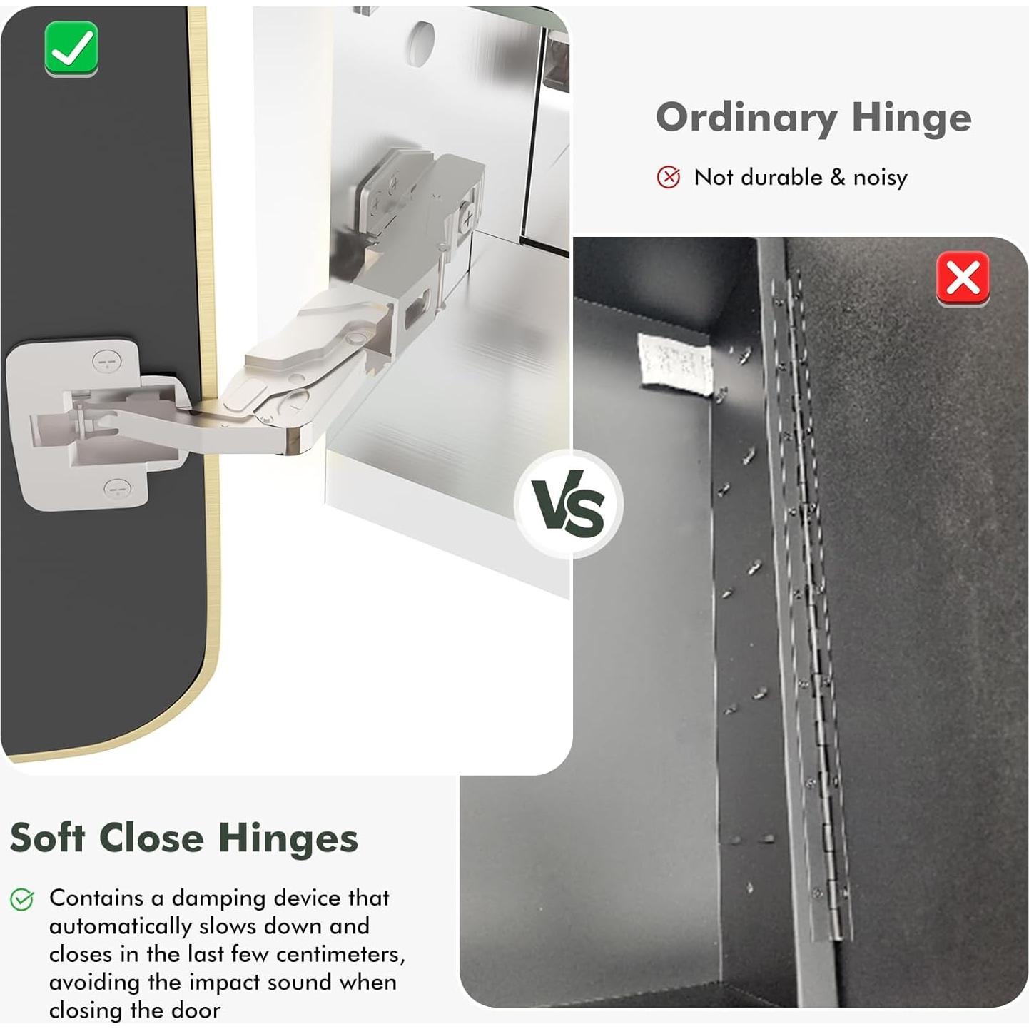 Armario de Medicina WallByond con Espejo 61x91 cm Dorado