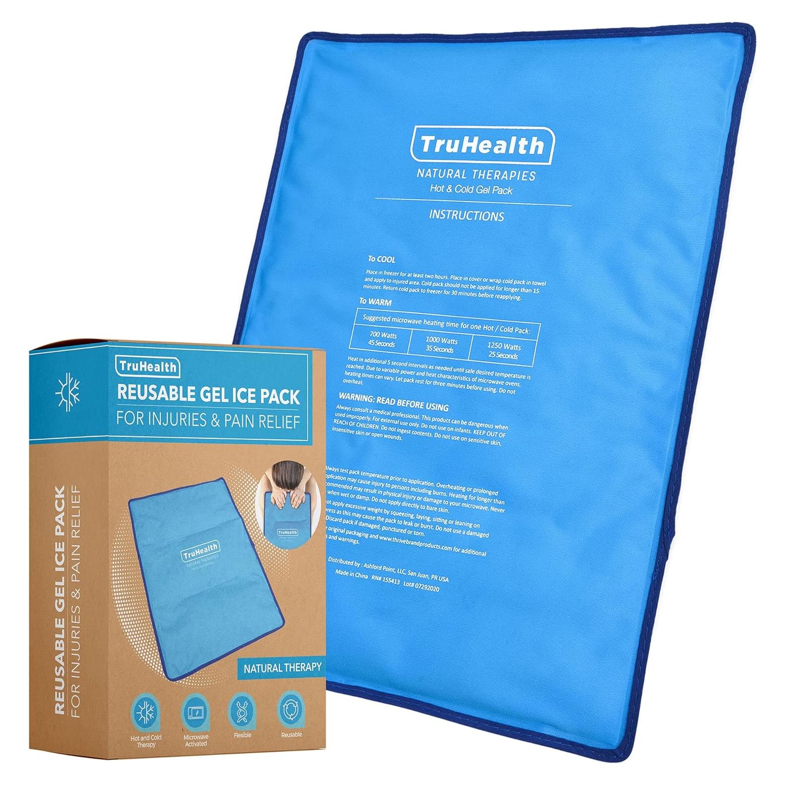 Compresa de Hielo Extra Grande TruHealth - Gel Frío y Caliente