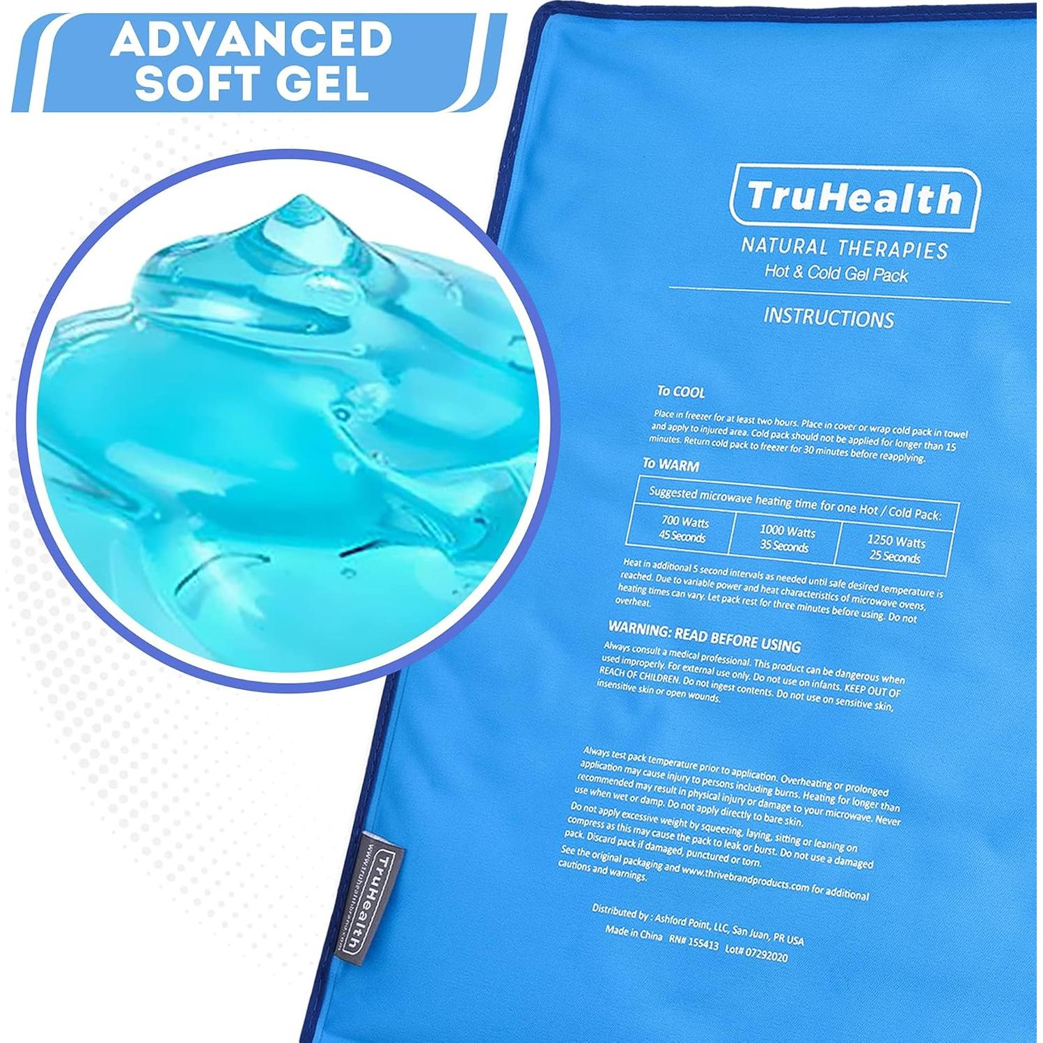 Compresa de Hielo Extra Grande TruHealth - Gel Frío y Caliente
