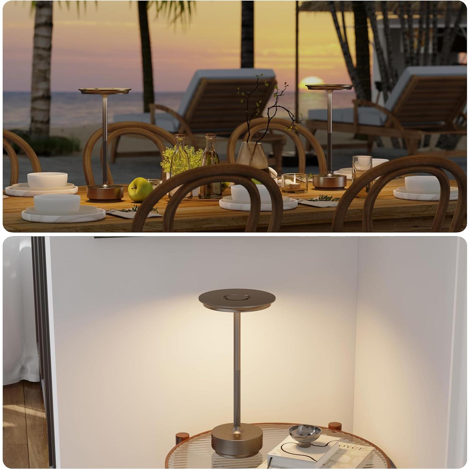 Lámpara de Mesa LED Recargable TBBGA 5000mAh 3 Colores