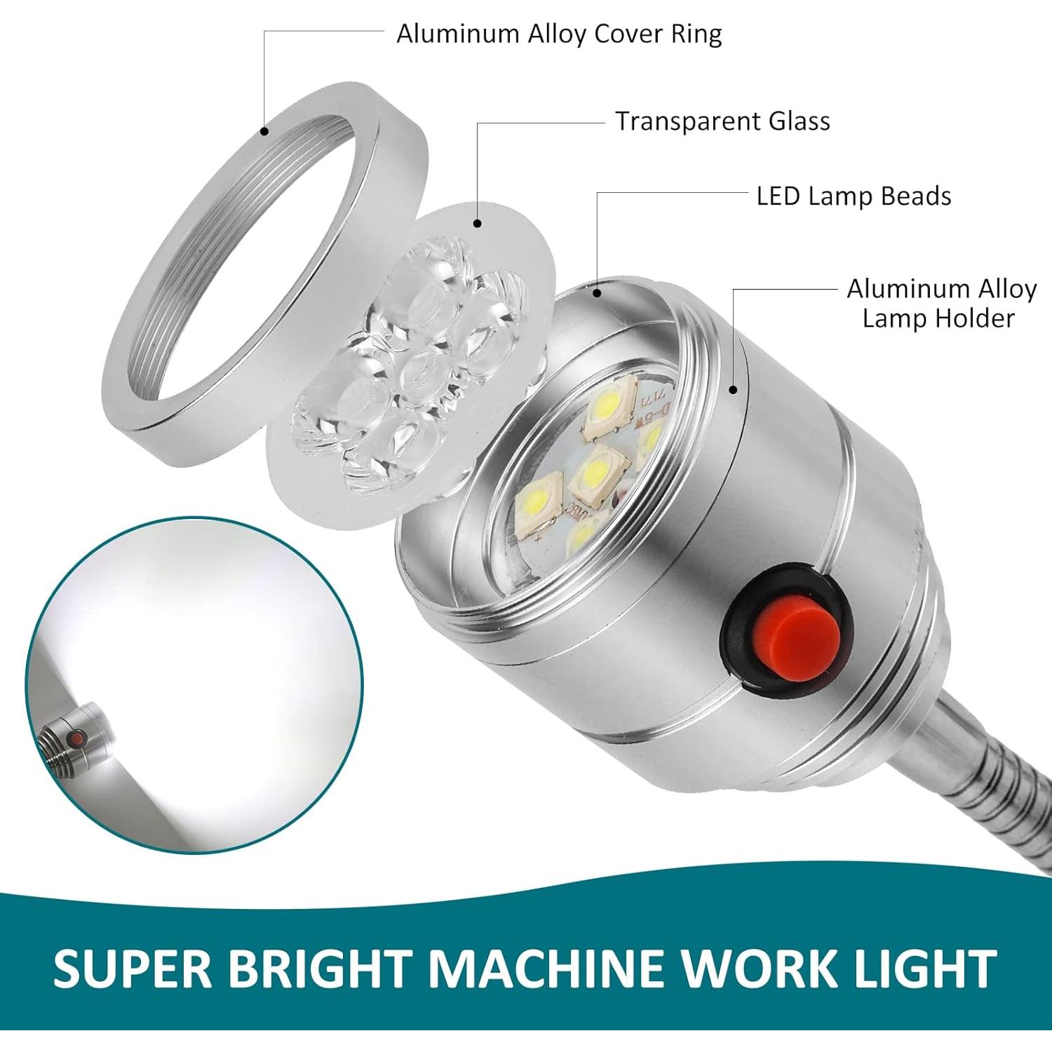 Luz de Trabajo LED Magnética Deeffe 5W Cuello de Cisne 550 Lúmenes
