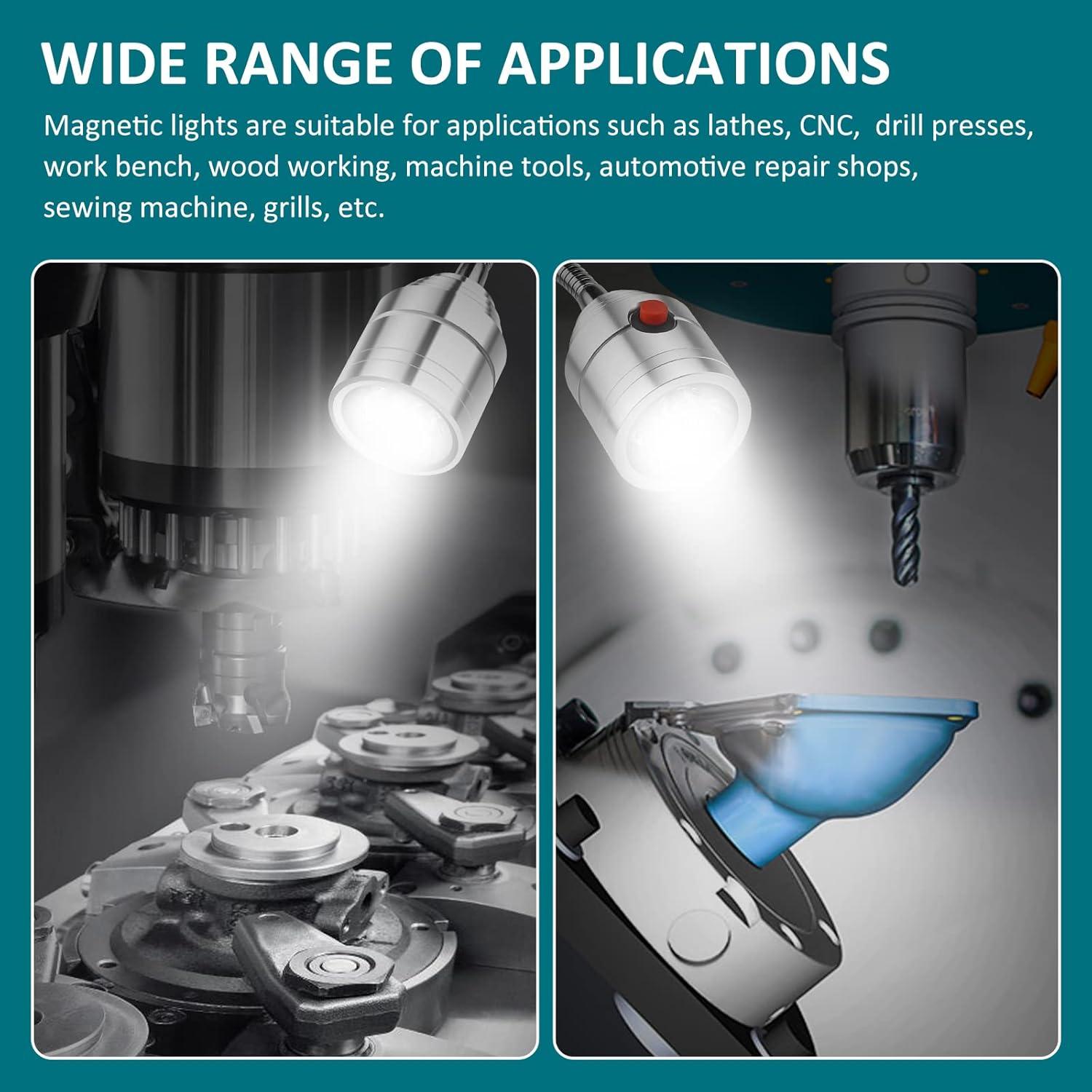 Luz de Trabajo LED Magnética Deeffe 5W Cuello de Cisne 550 Lúmenes