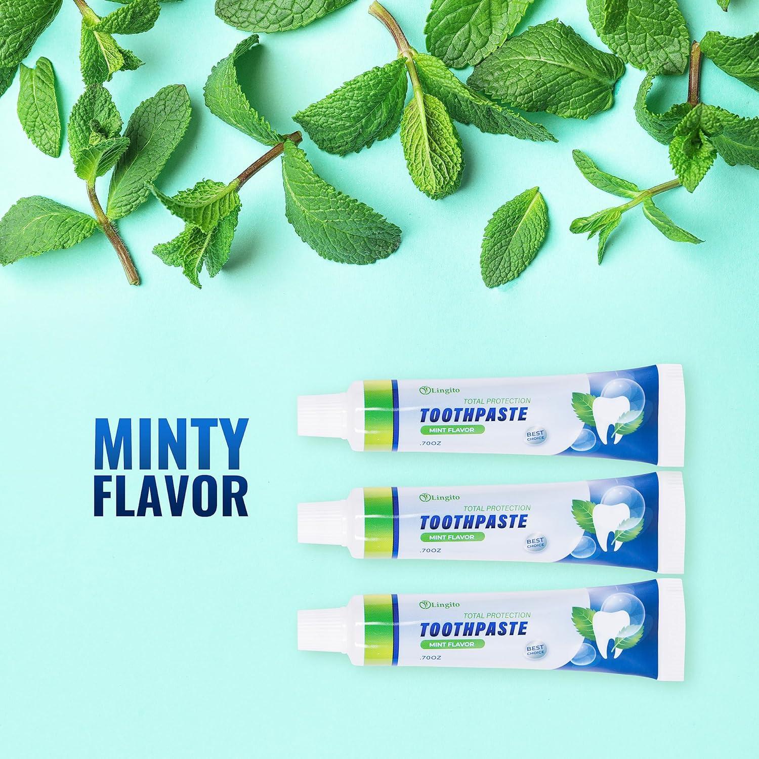 Kit de Cepillos de Dientes Plegables Lingito - 3 Paquetes con Pasta