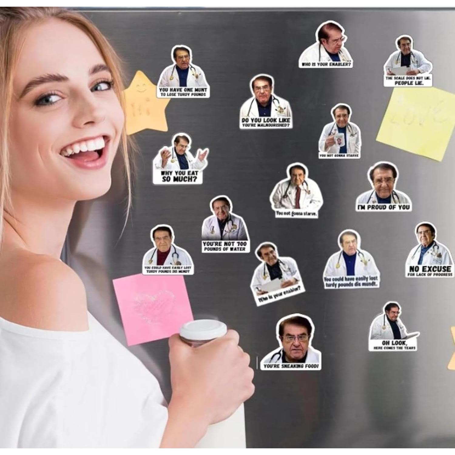 Paquete de 12 Imanes de Nevera Dr Now - Fuertes y Divertidos