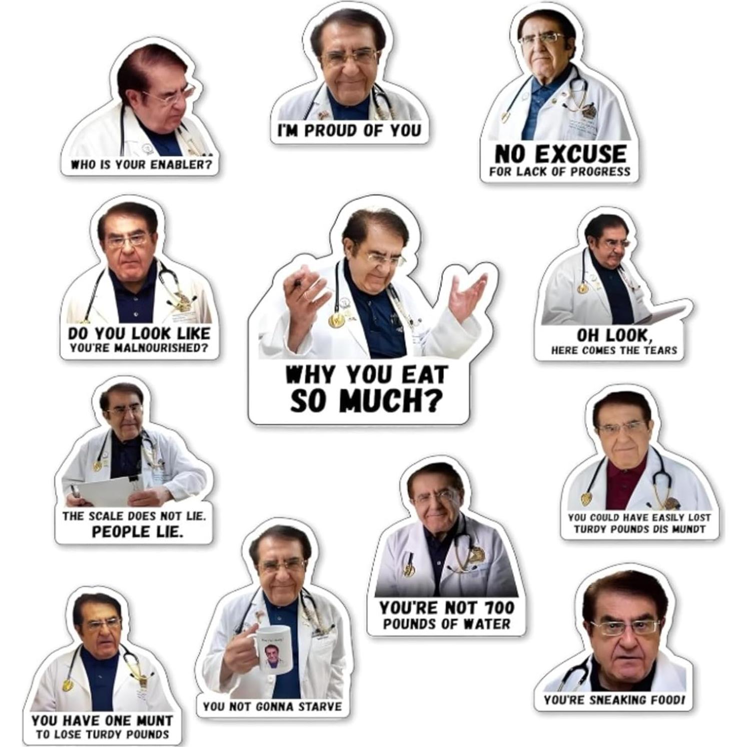 Paquete de 12 Imanes de Nevera Dr Now - Fuertes y Divertidos