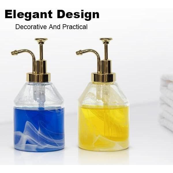 Juego de dispensadores de jabón Suanti 2 piezas vidrio 375ml