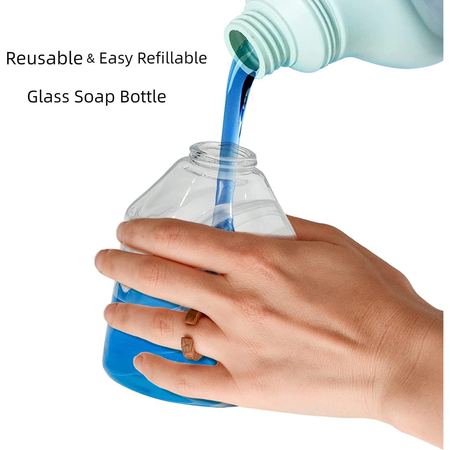 Juego de dispensadores de jabón Suanti 2 piezas vidrio 375ml