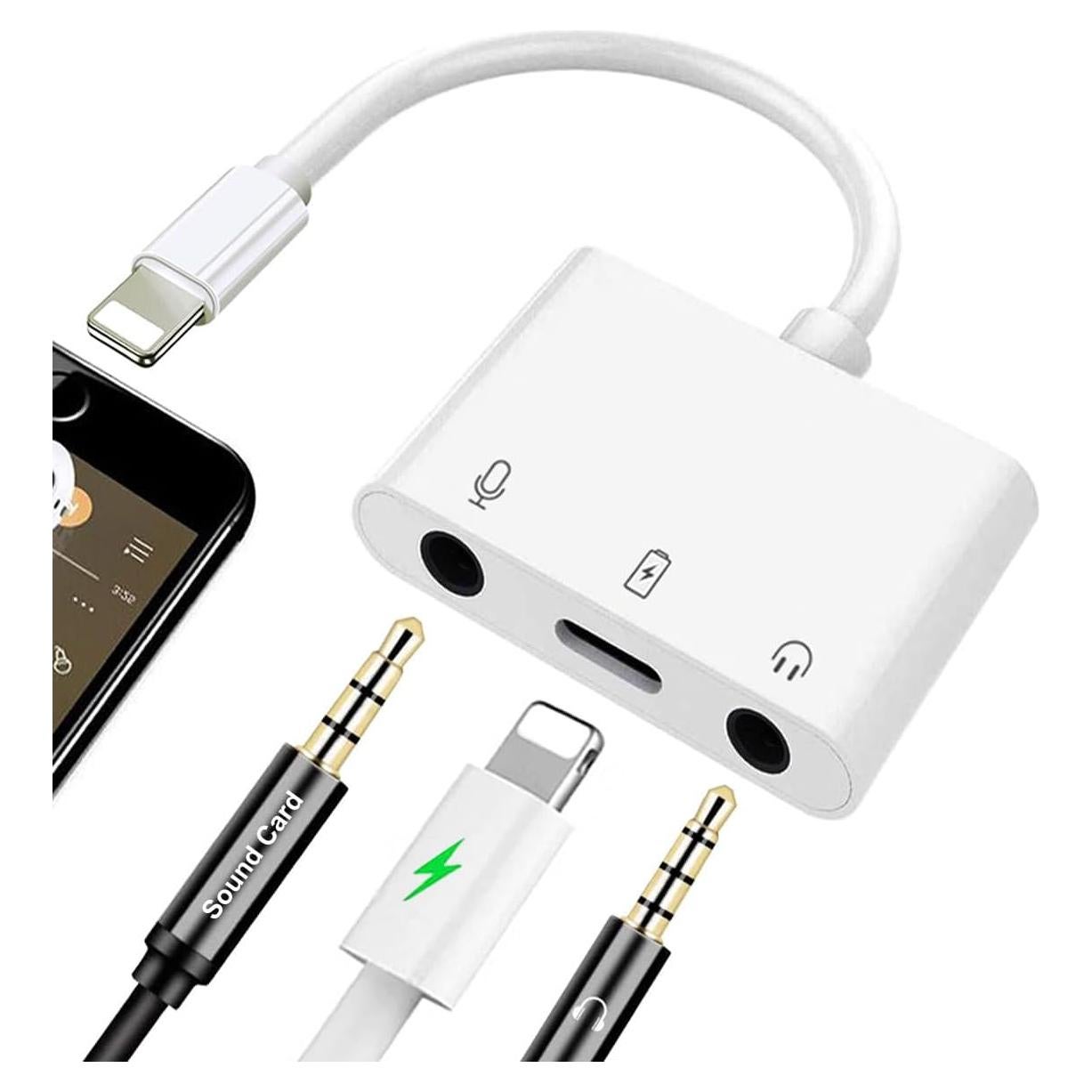Adaptador de Micrófono Ceotsak Lightening a 3.5mm para iPhone