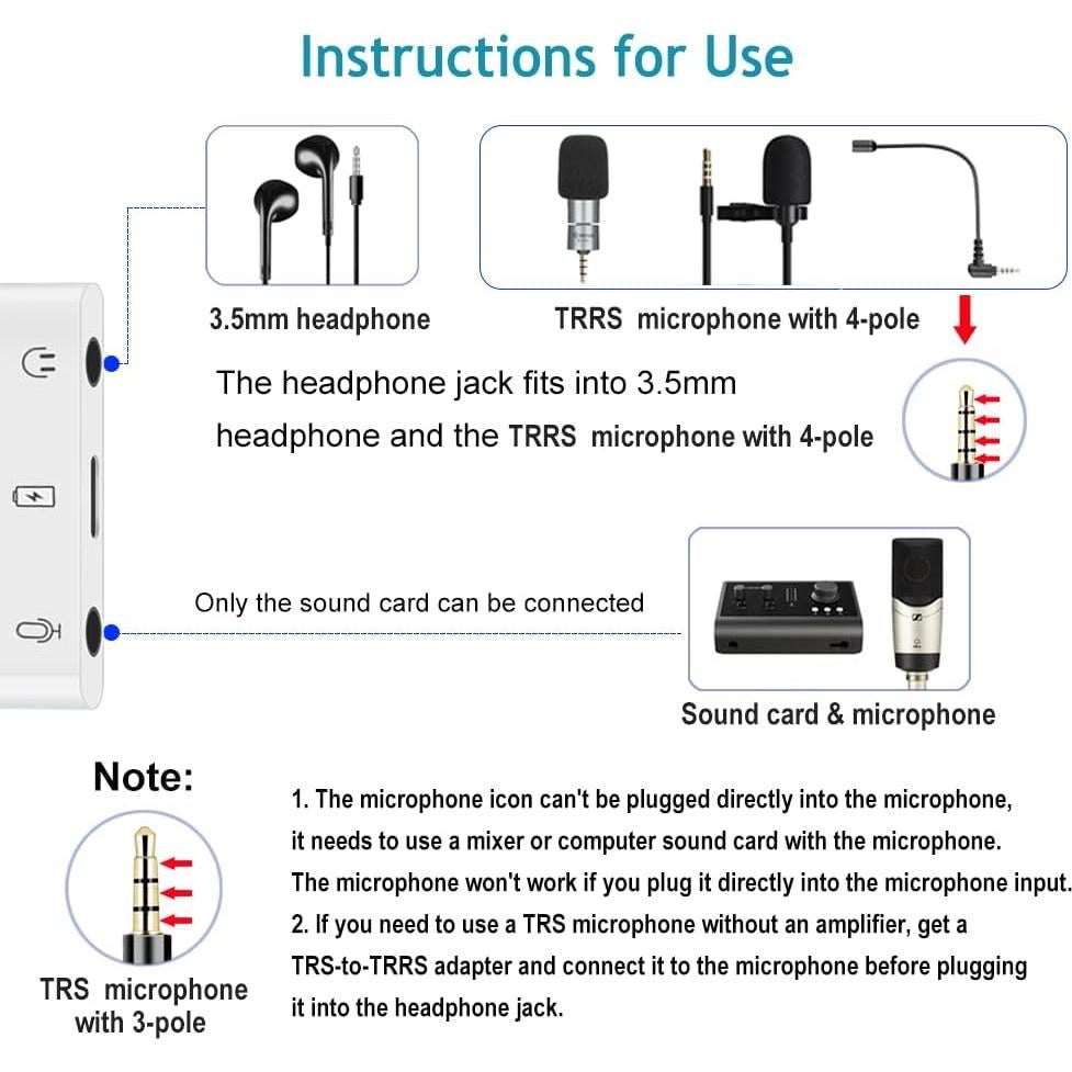 Adaptador de Micrófono Ceotsak Lightening a 3.5mm para iPhone