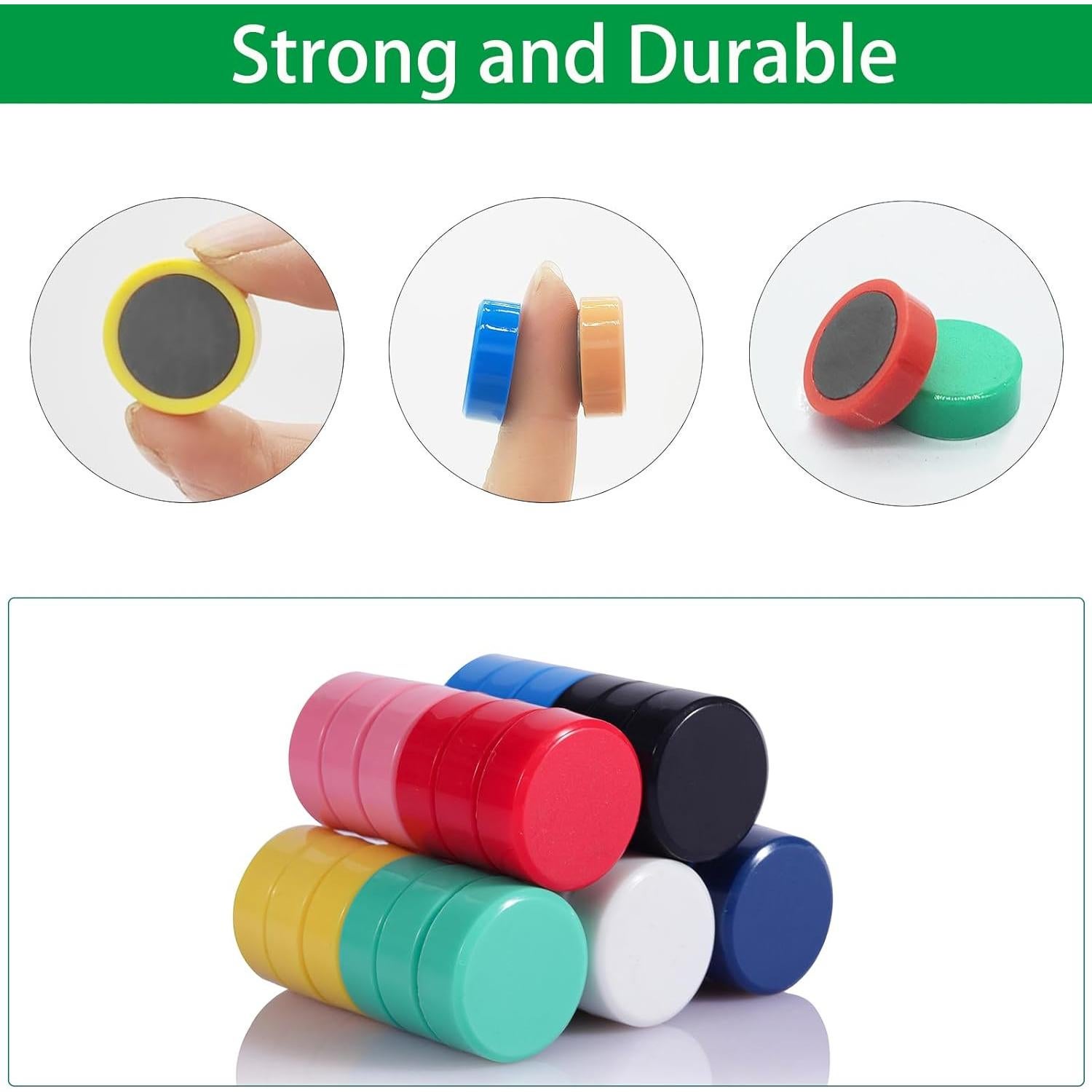 Imanes de Nevera PYJLBX 20 Piezas Multicolor Redondos