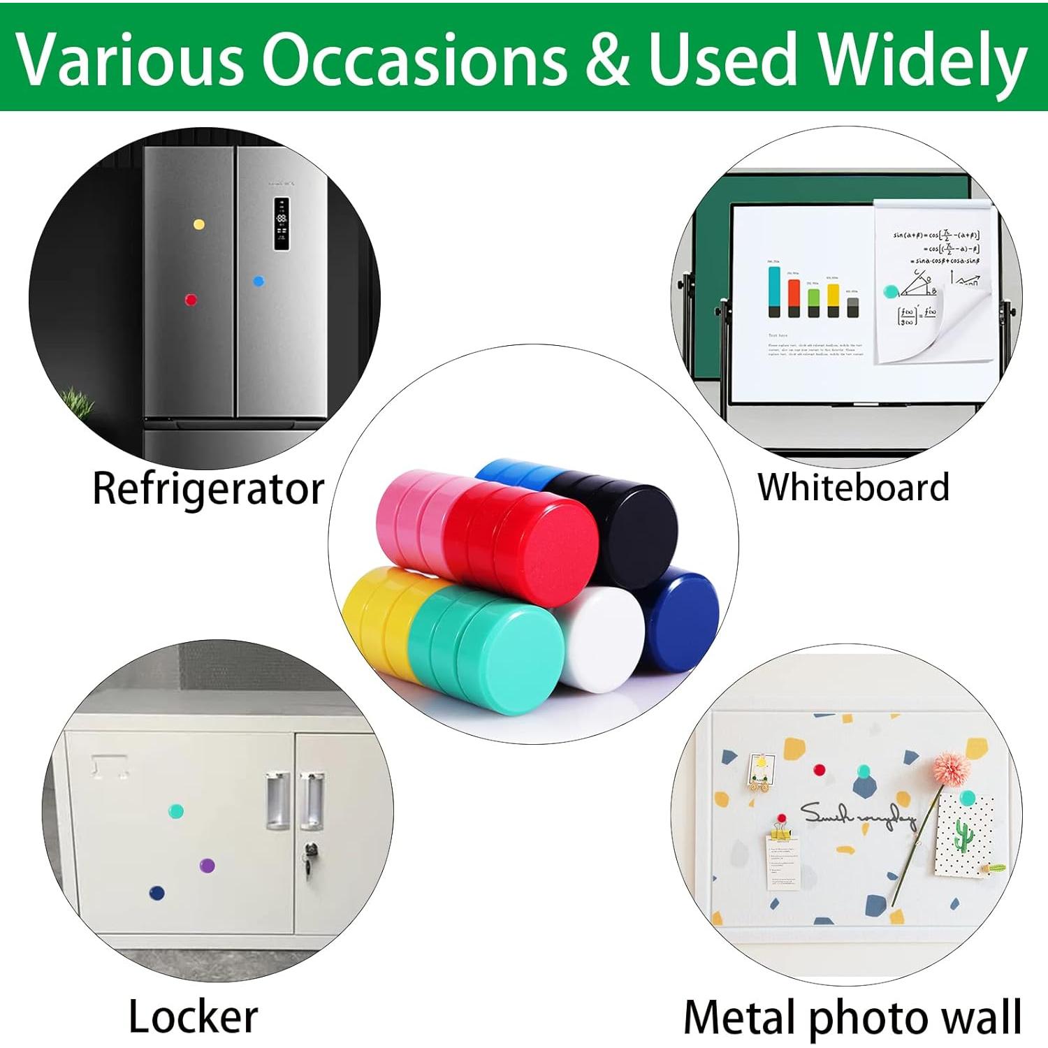 Imanes de Nevera PYJLBX 20 Piezas Multicolor Redondos