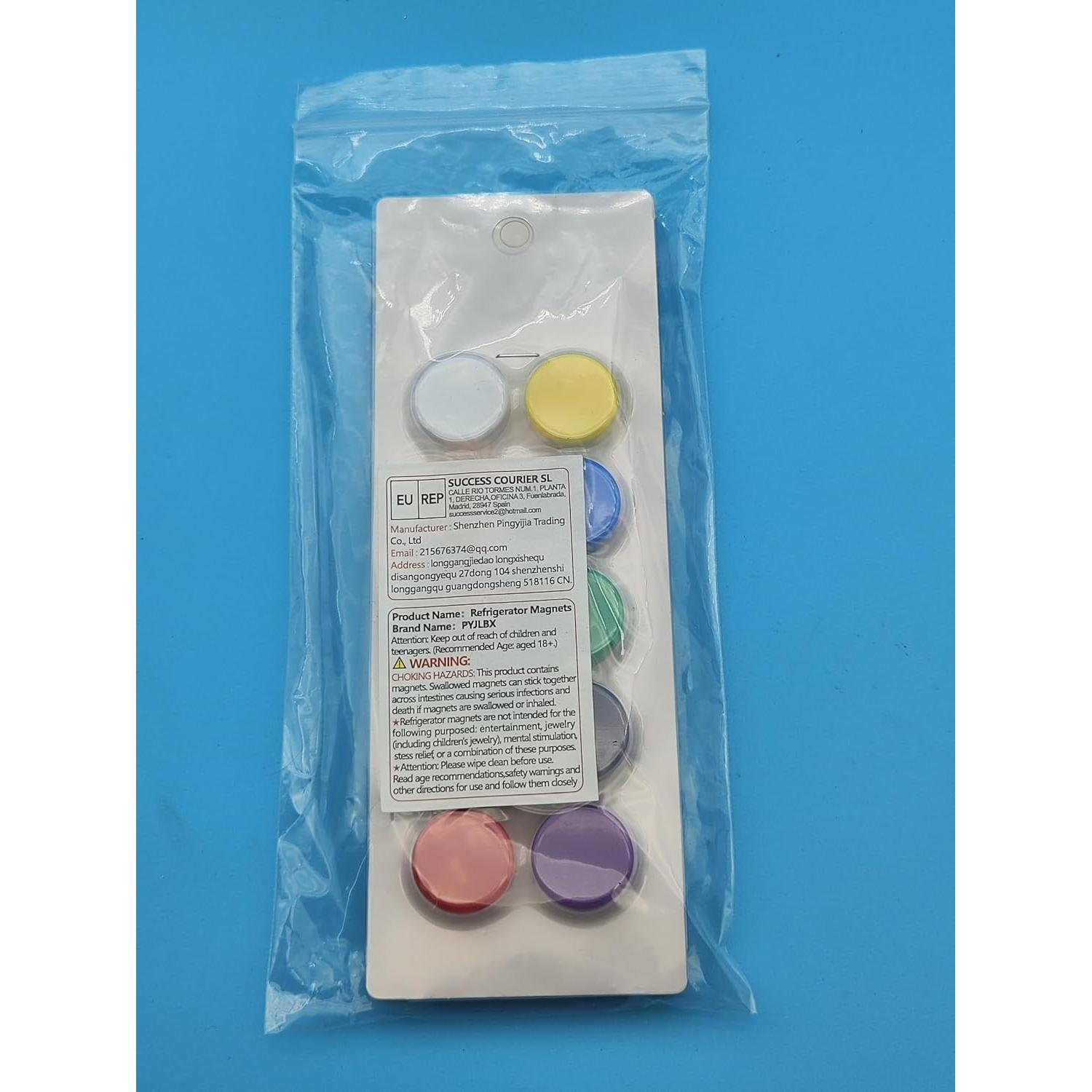 Imanes de Nevera PYJLBX 20 Piezas Multicolor Redondos