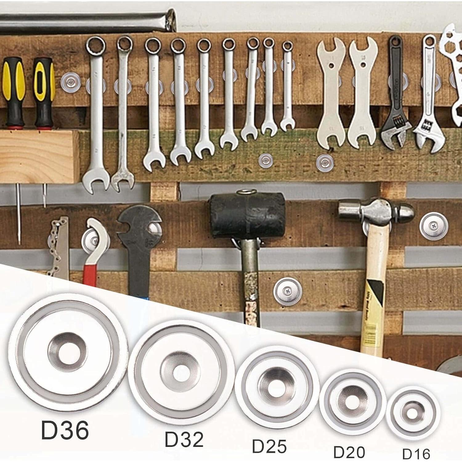 12 Imanes de Neodimio MIN CI 20mm Alta Resistencia