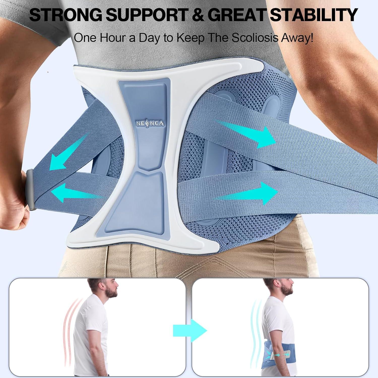 Faja de Soporte Lumbar NEENCA Ajustable para Alivio Espalda