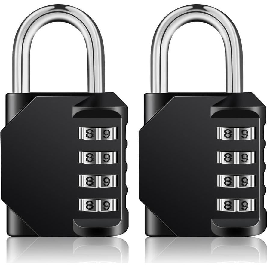 Candado de Combinación ZHEGE 4 Dígitos Resistente Negro