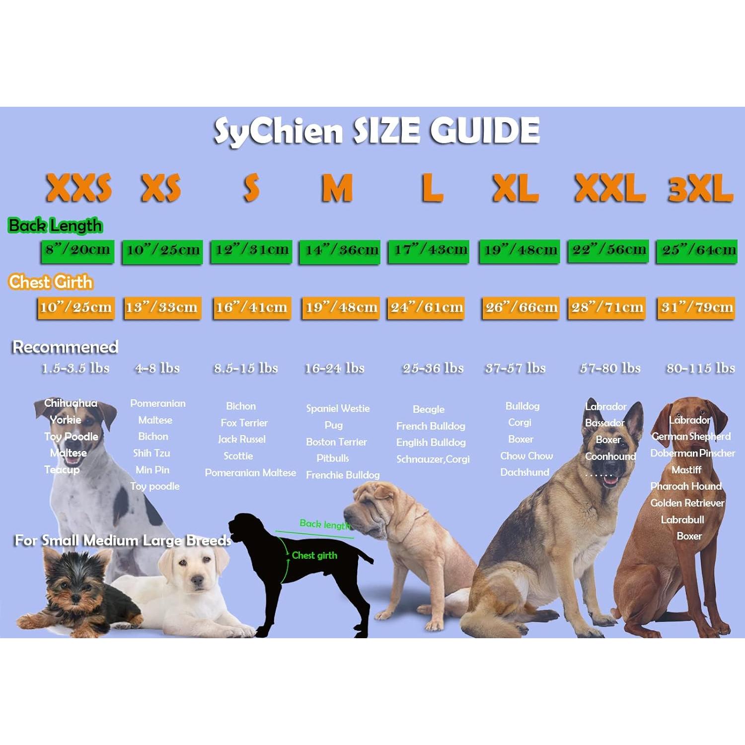 Camisa para Perros SyChien XXL Verde Ejercito y Profundo