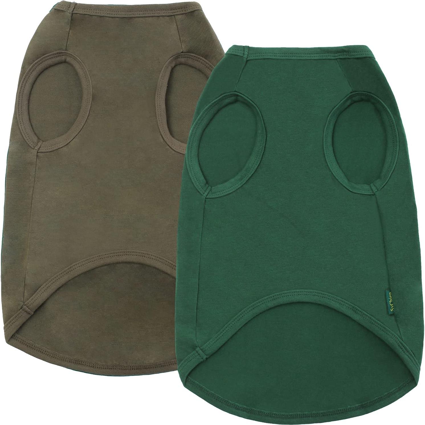 Camisa para Perros SyChien XXL Verde Ejercito y Profundo