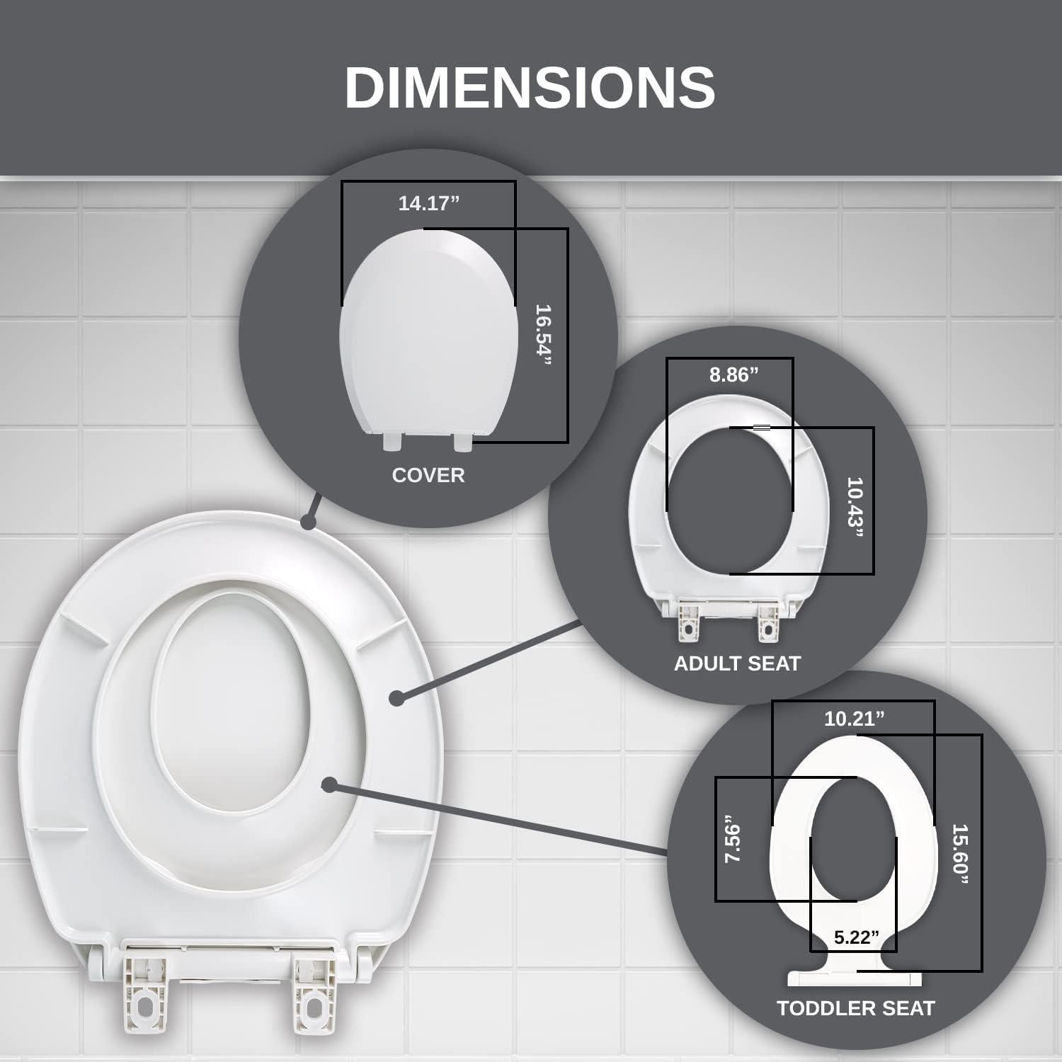 Asiento de Entrenamiento UMIEN 2 en 1 para Baño Redondo