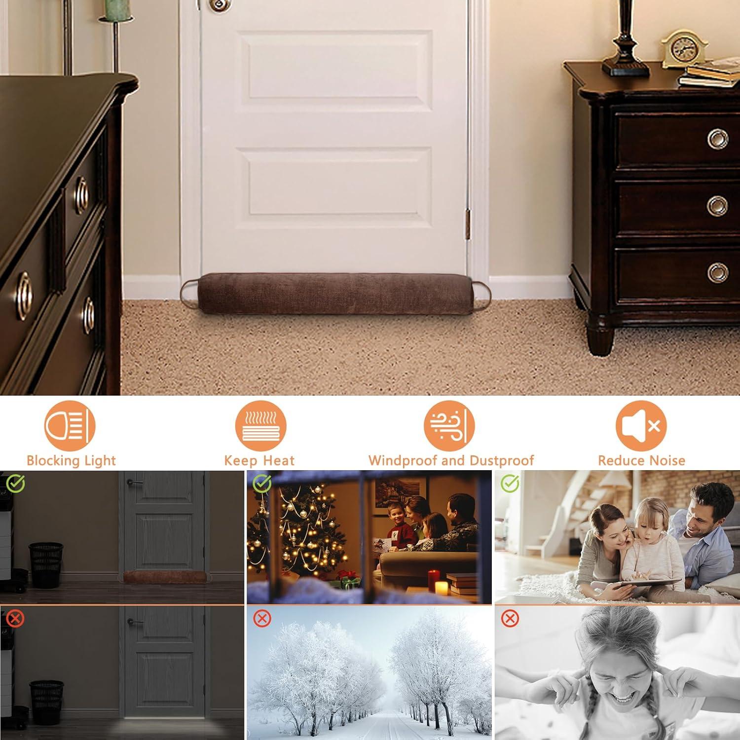 Tope de Puerta Triangular WochiTV 81.28 cm Aislamiento Acústico Marrón