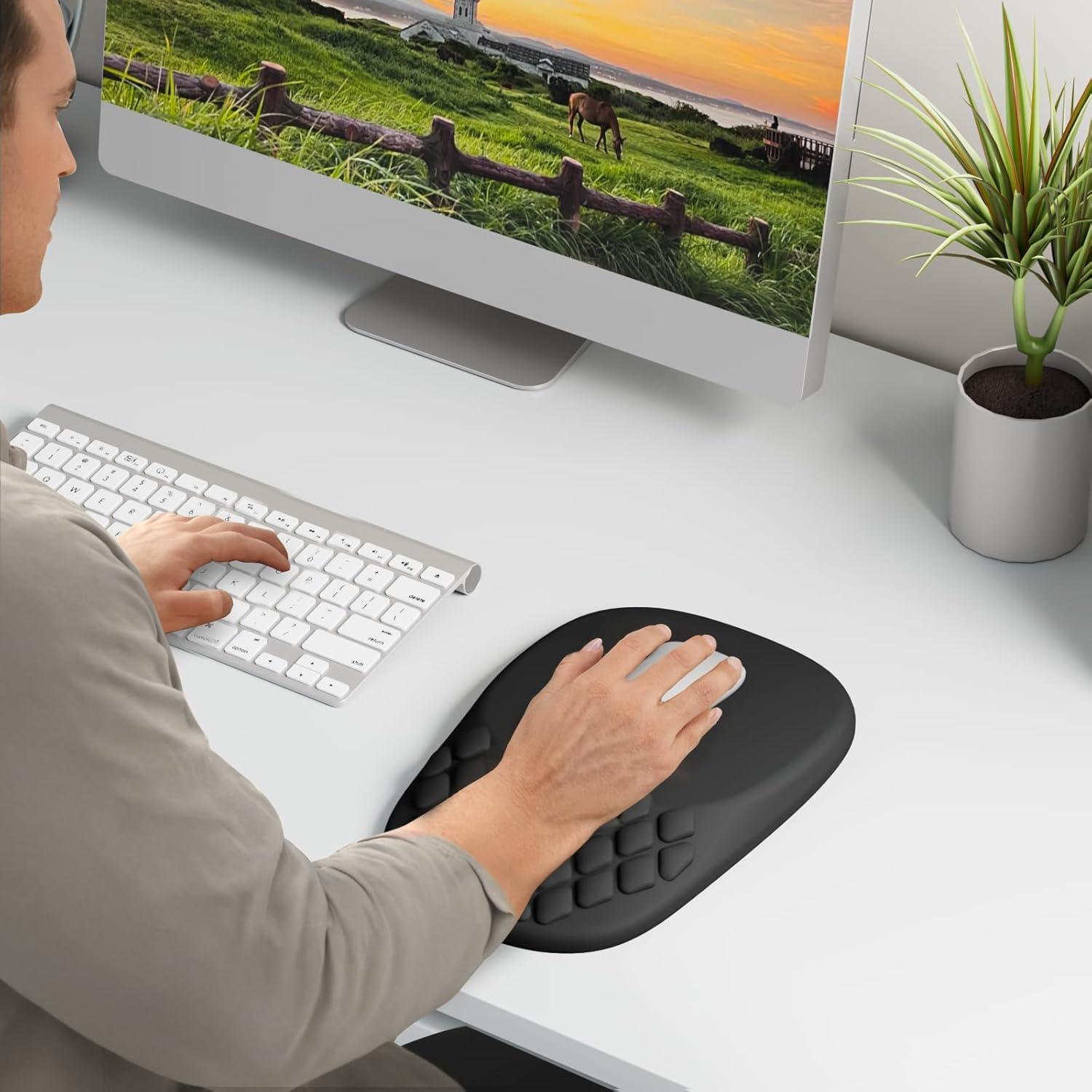 Almohadilla de Ratón Ergonómica VAGAU con Reposamuñecas - Alivio Dolor