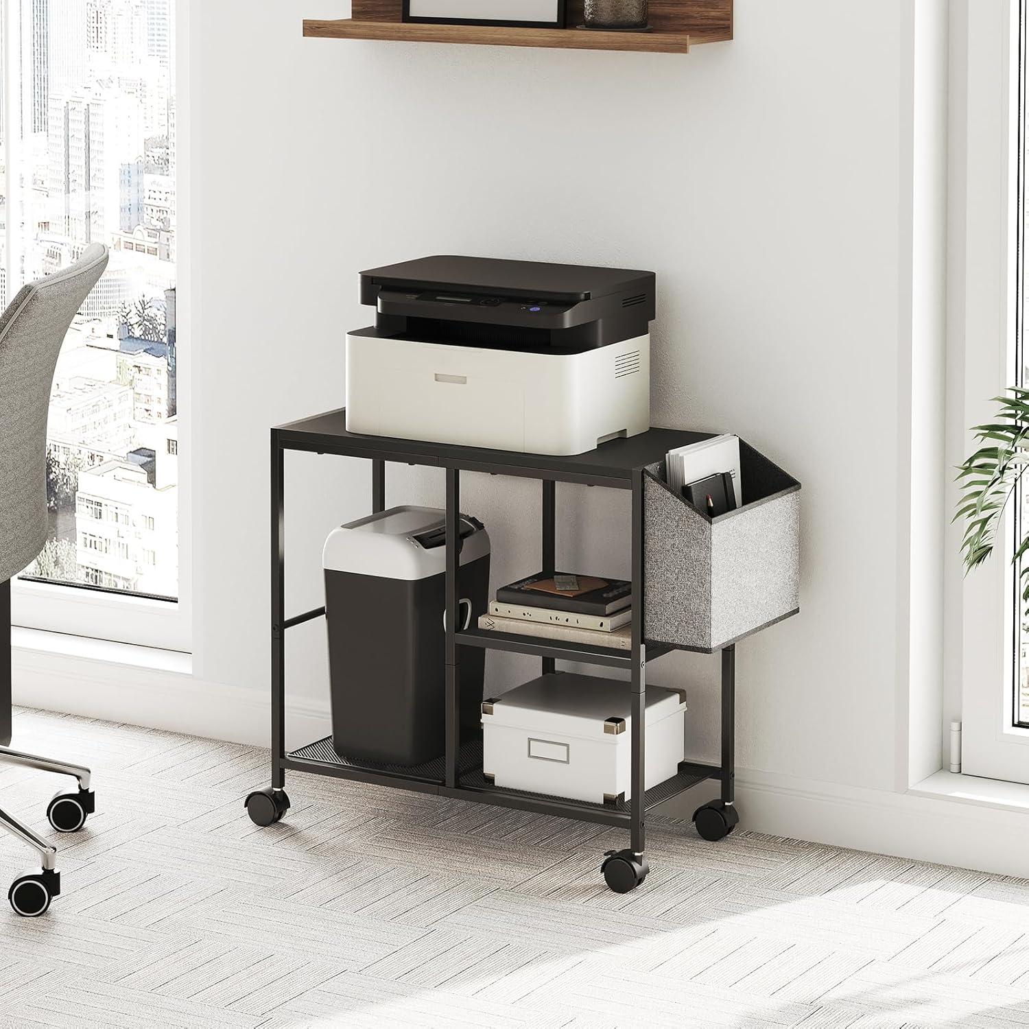 Soporte para Impresora Móvil MAHANCRIS 3 Niveles Negro