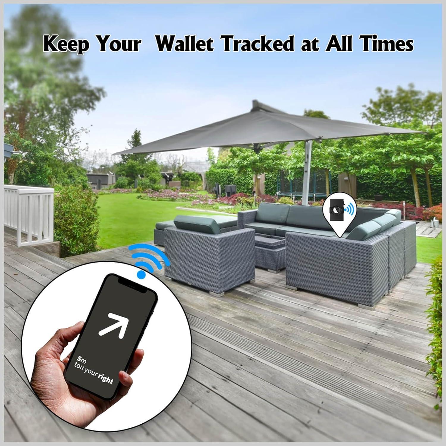 Soporte UpLook para AirTag en Cuero Negro con Correa