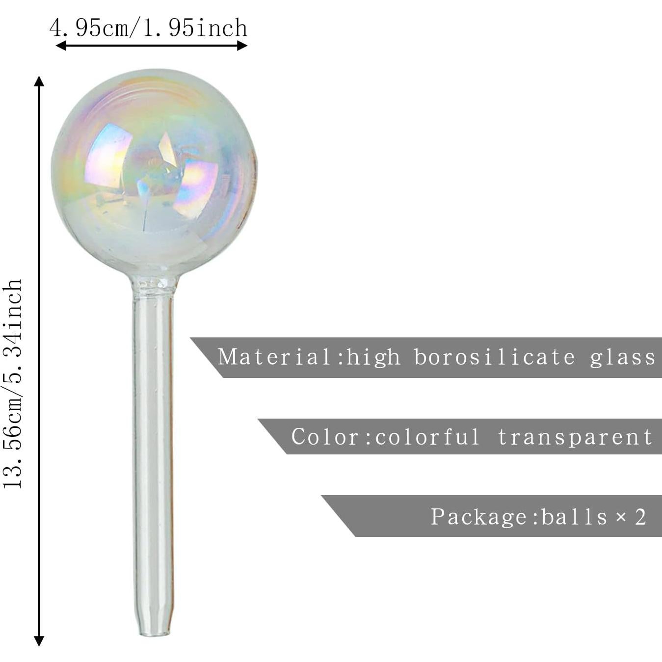 3 Esferas de Riego Automáticas de Vidrio zHzHGuo 110ml