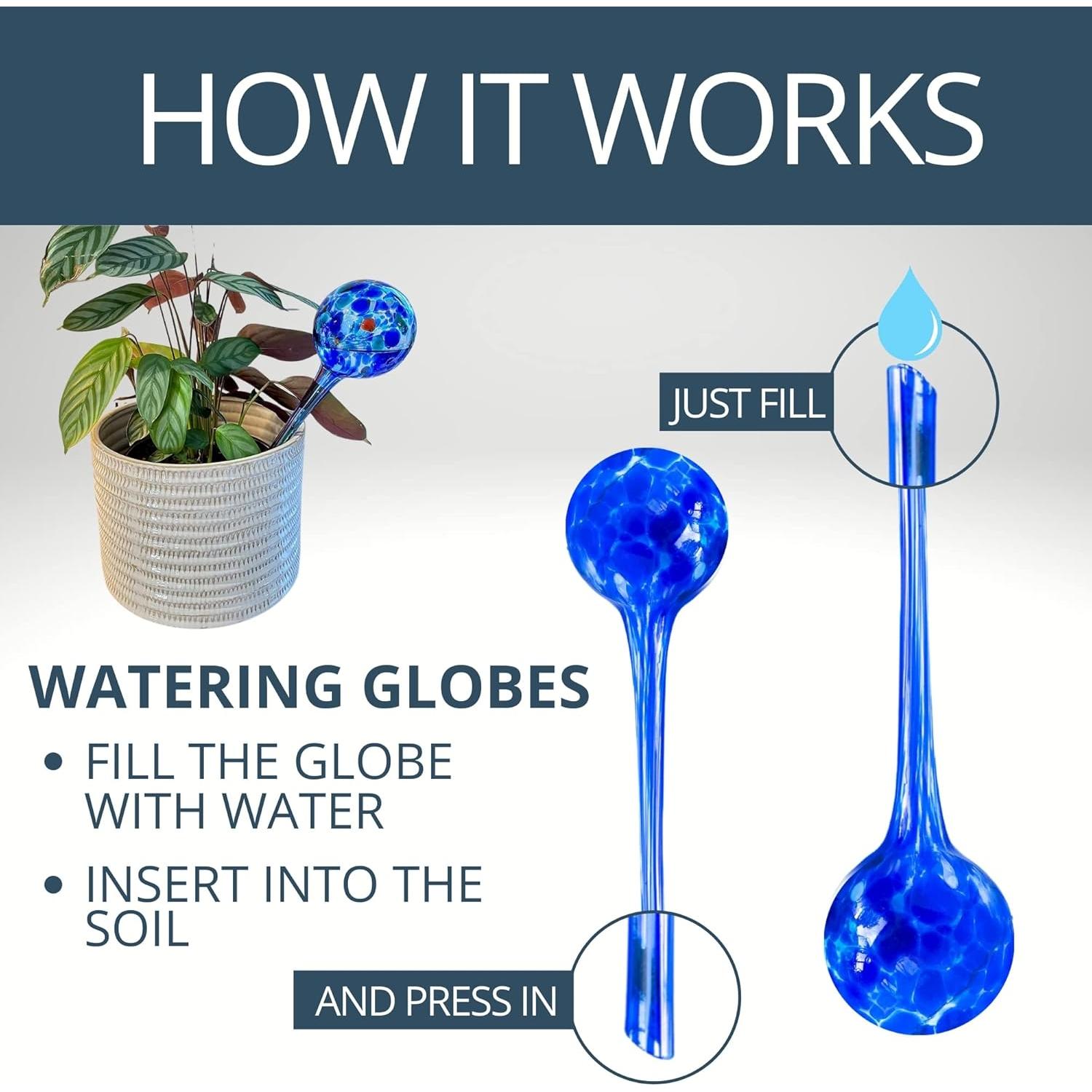 Esferas de Riego de Vidrio Cotswold Homeware - 2 Grandes y 3 Pequeños