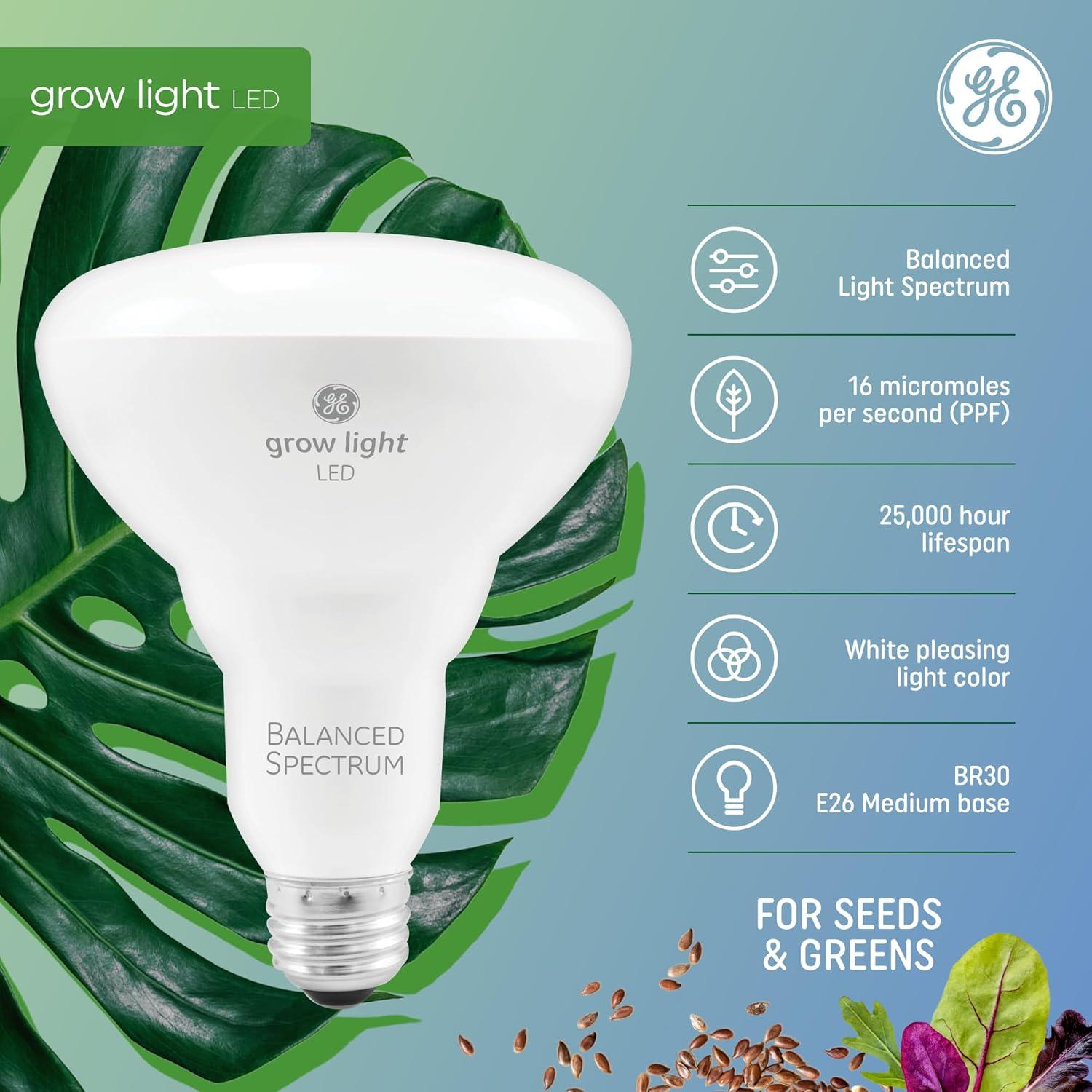 Bombillas LED GE BR30 para Cultivo de Plantas - Paquete de 2