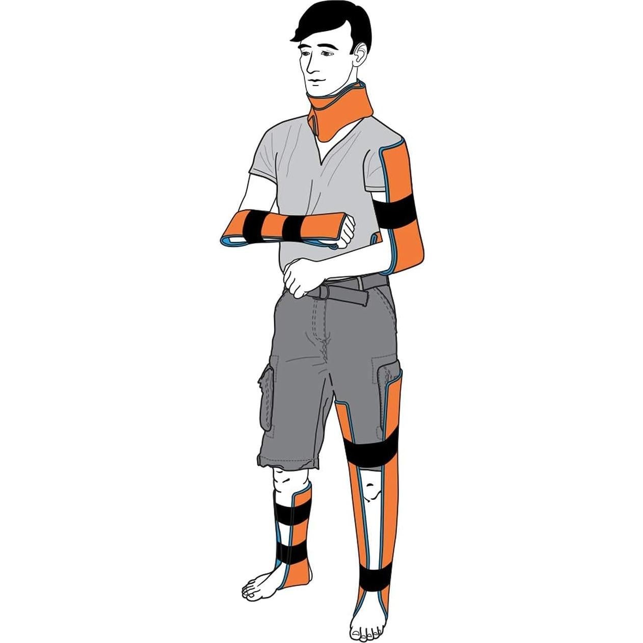 Férula de Aluminio Enrollada 91.44 cm + 2 Rollos de Cinta Cohesiva