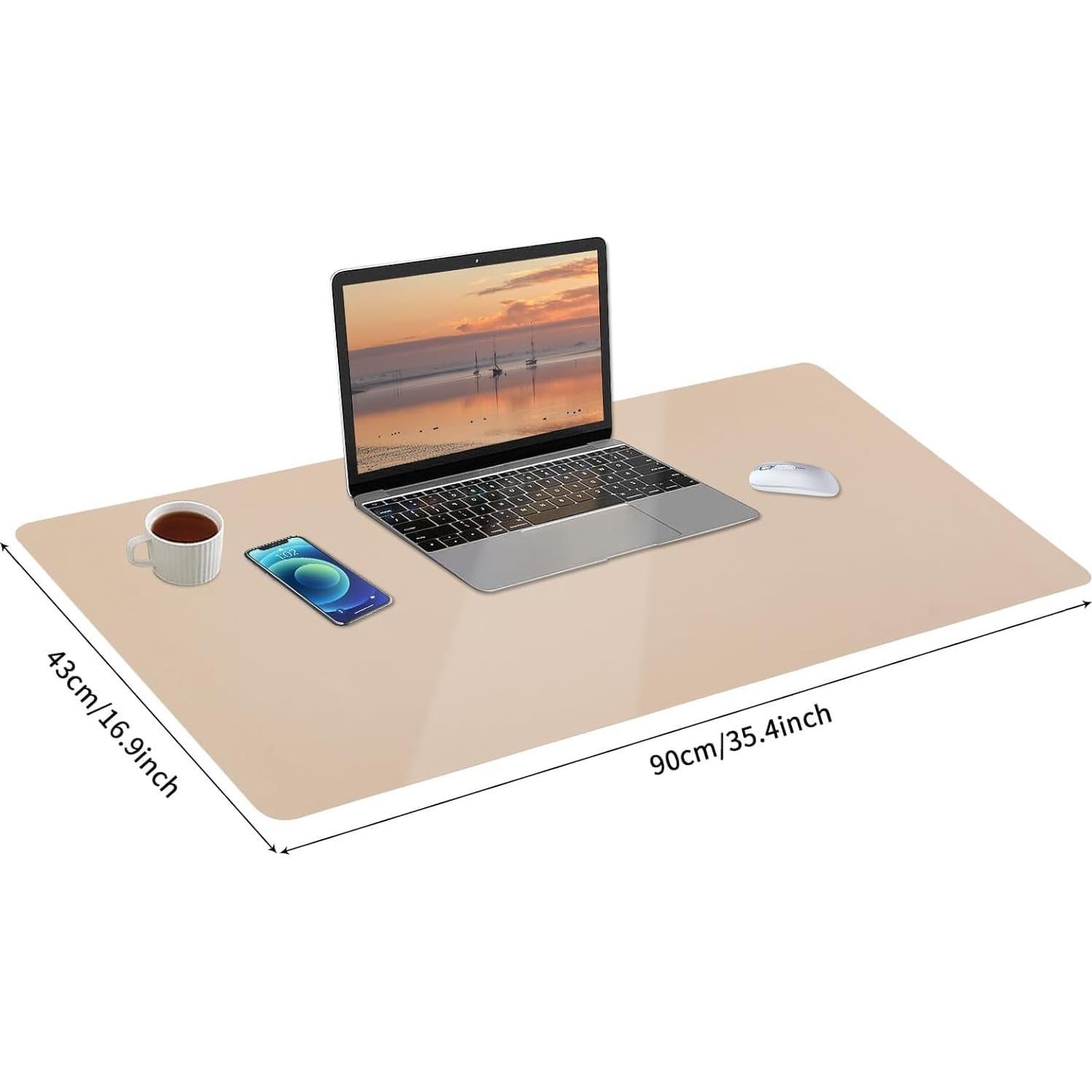 Alfombrilla de Escritorio Beige Bloss 90x43 cm Antideslizante