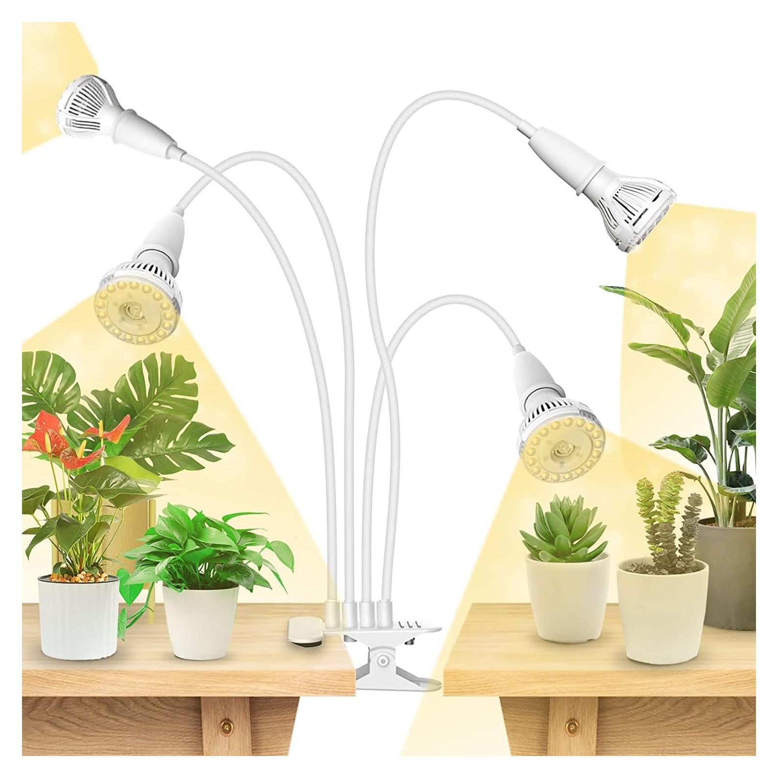 Luz LED de Cultivo SANSI 40W con Brazo Flexible y Espectro Completo