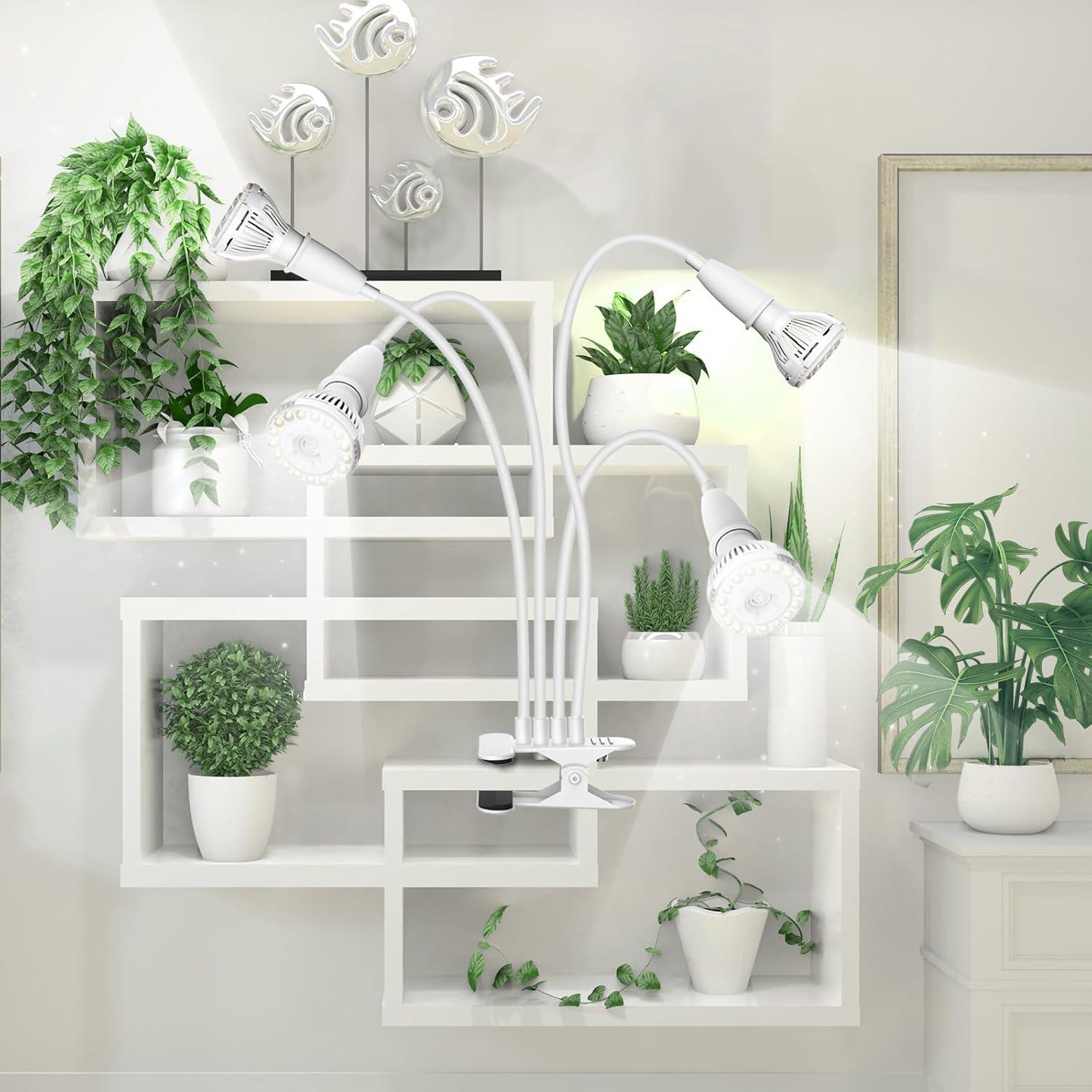 Luz LED de Cultivo SANSI 40W con Brazo Flexible y Espectro Completo