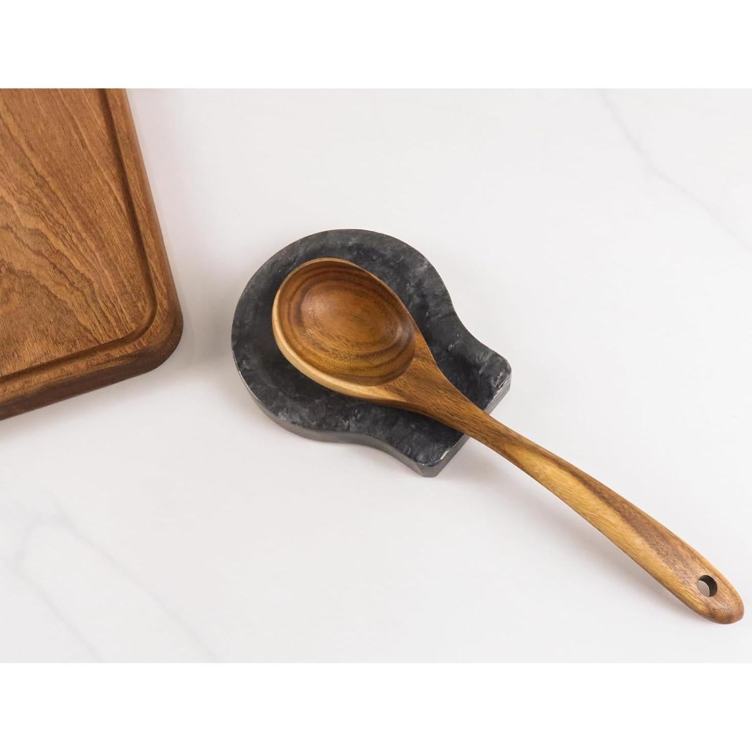 Reposapucheros de Mármol Negro HillSpring 14x11.5cm Antideslizante