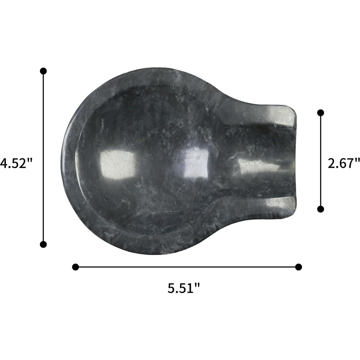 Reposapucheros de Mármol Negro HillSpring 14x11.5cm Antideslizante