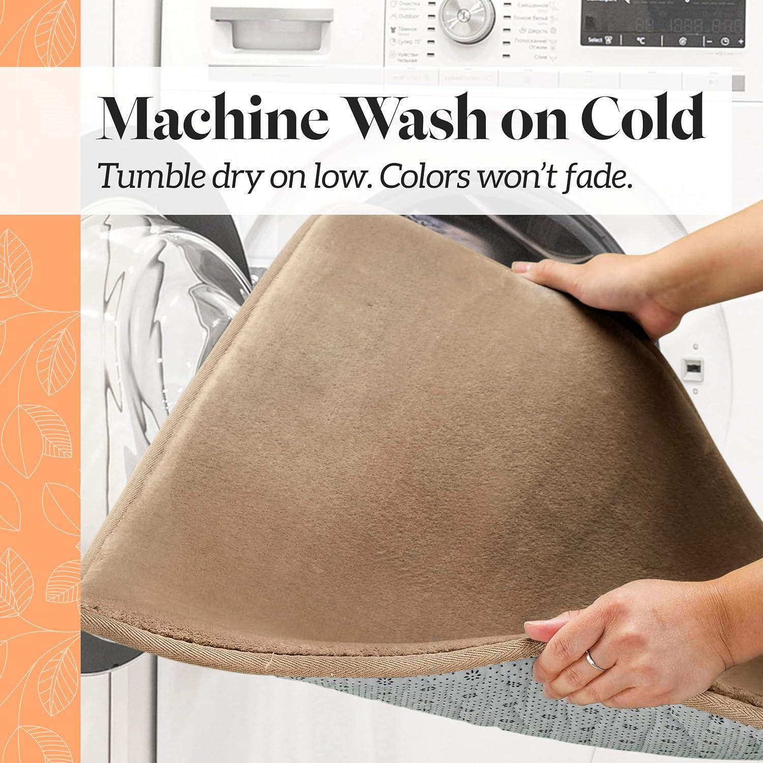 Alfombra de Baño Genteele Espuma de Memoria Antideslizante 152x43 cm Beige