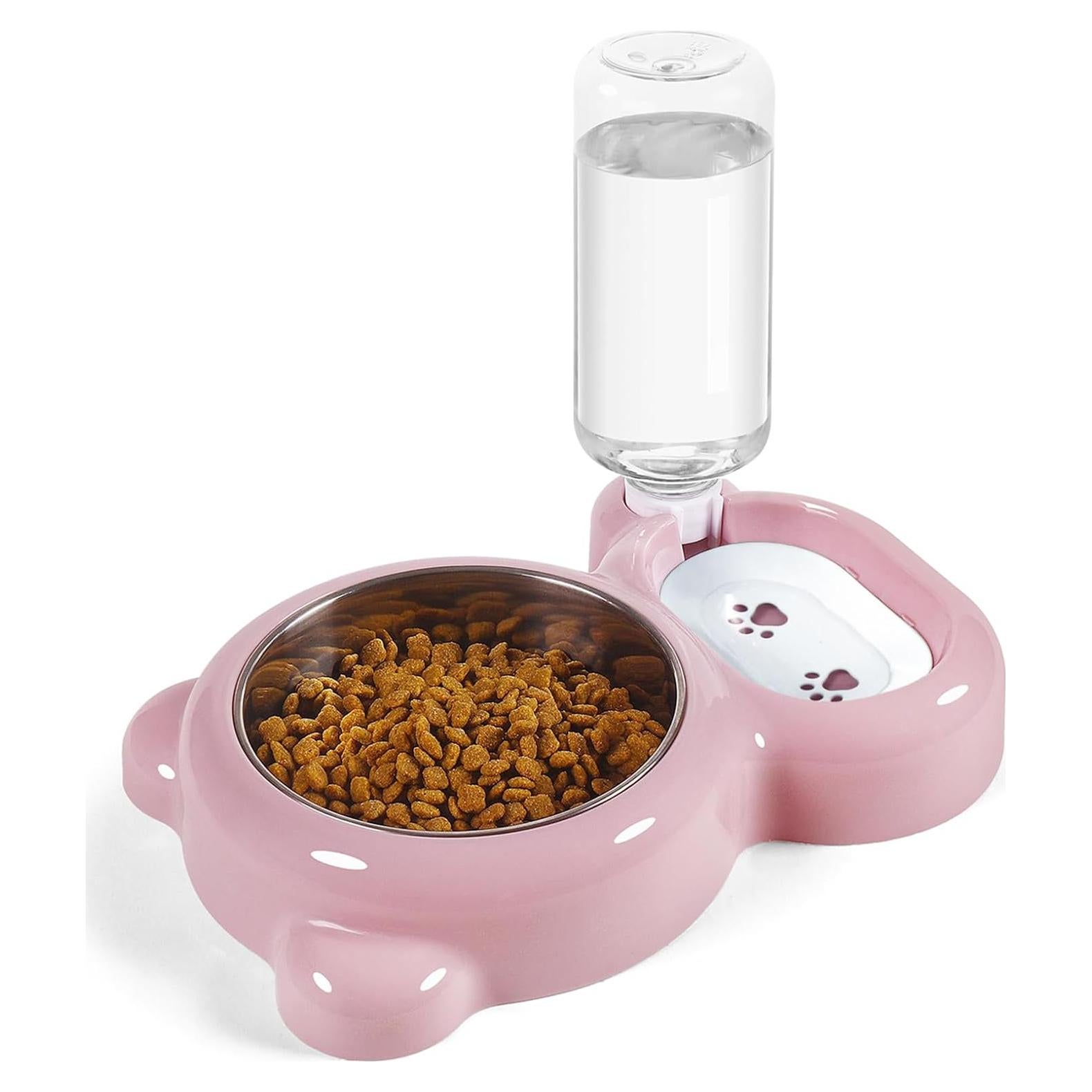 Juego de Cuencos para Perros y Gatos Azwraith - Rosa